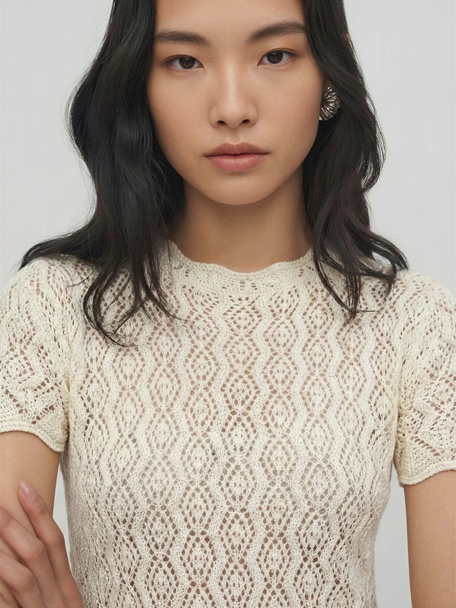 Coco Open Lace Overlay Top - Image 3