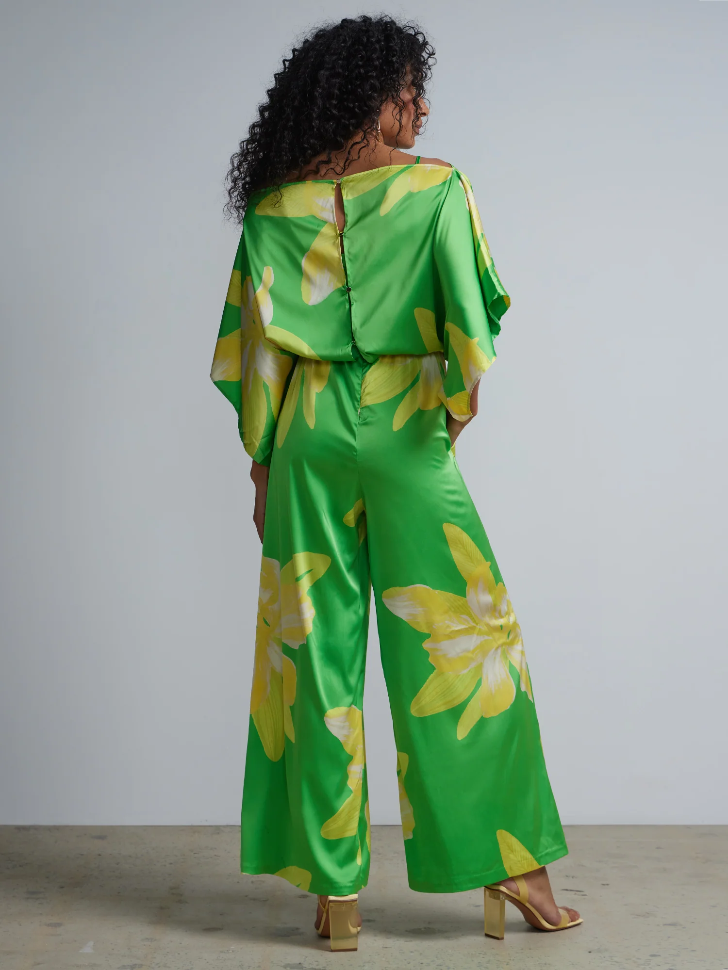 Cold-Shoulder Floral Jumpsuit - Image 3