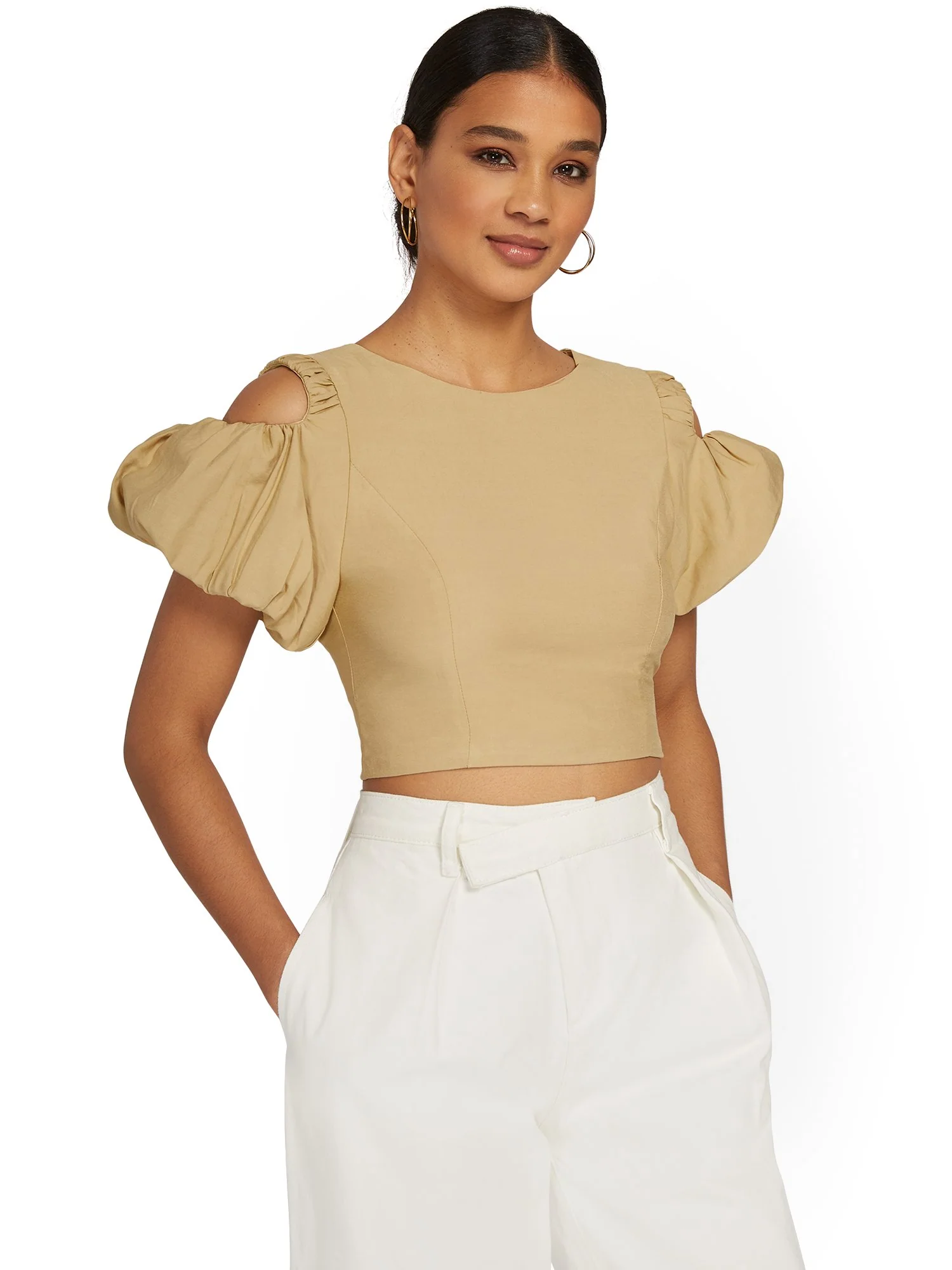 Do+Be Cold-Shoulder Puff-Sleeve Top - Brands We Love - Image 2