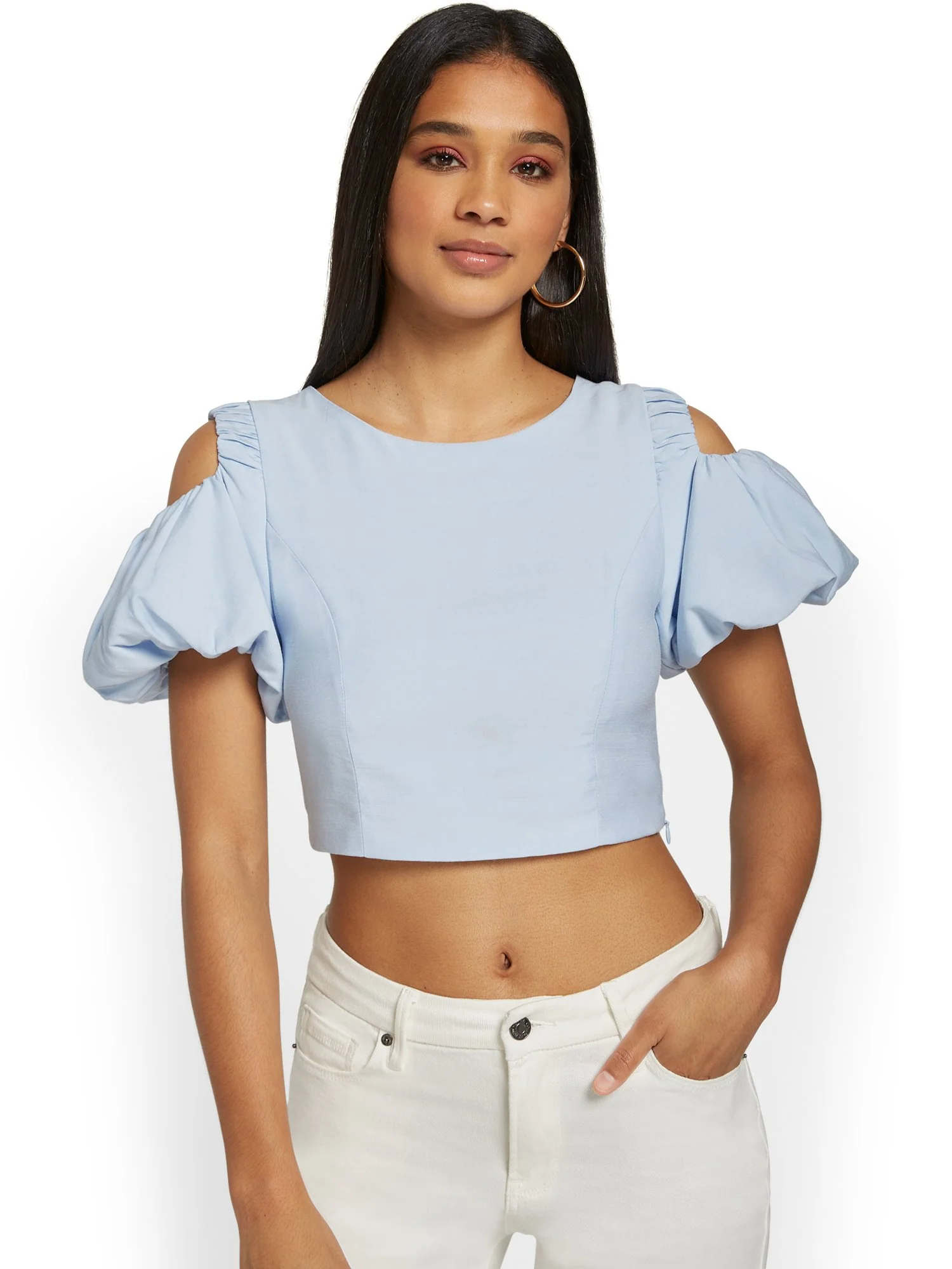 Do+Be Cold-Shoulder Puff-Sleeve Top - Brands We Love - Image 5