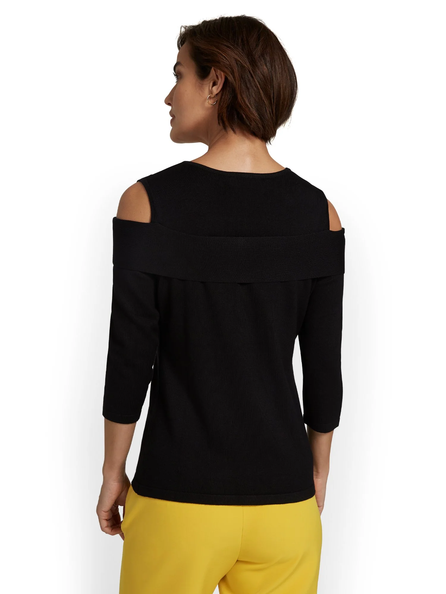 Cold-Shoulder Pullover Sweater - Image 3
