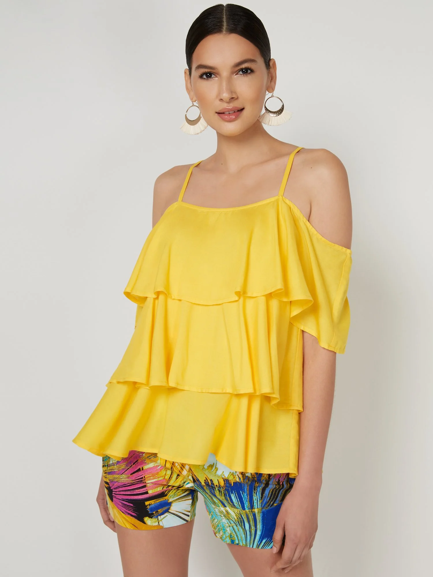 Cold-Shoulder Tiered Top - Image 2