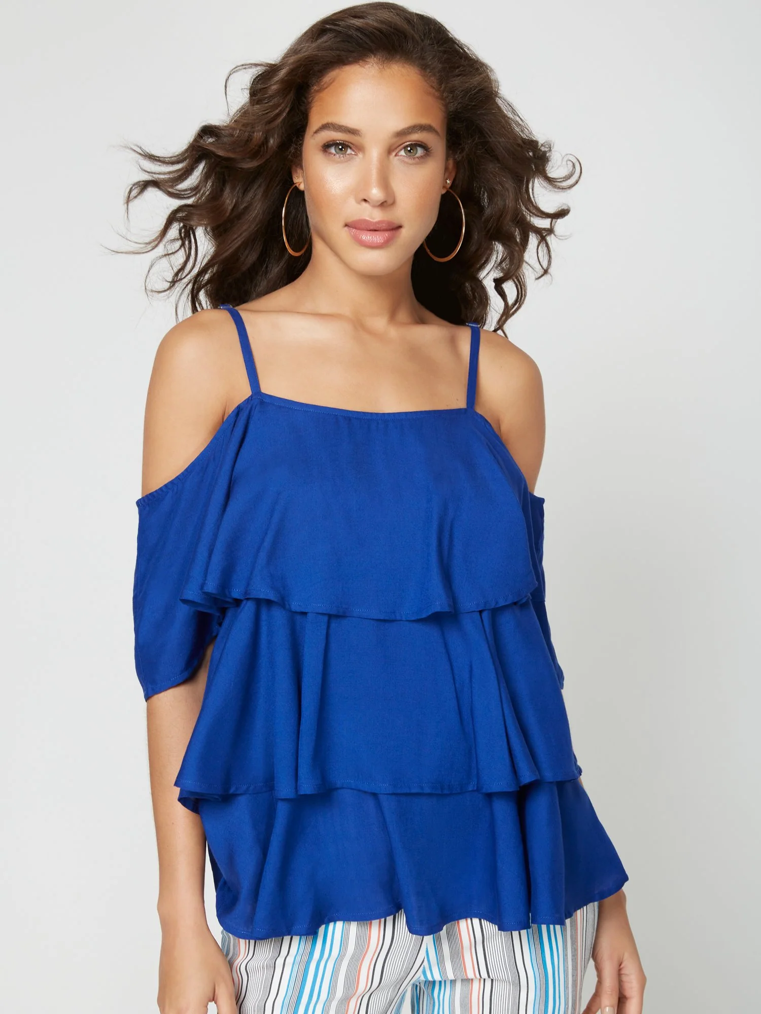 Cold-Shoulder Tiered Top - Image 4