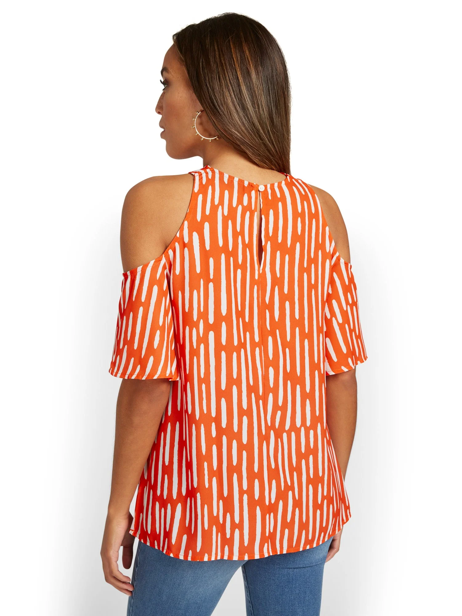 Cold-Shoulder Wrap Top - Image 3