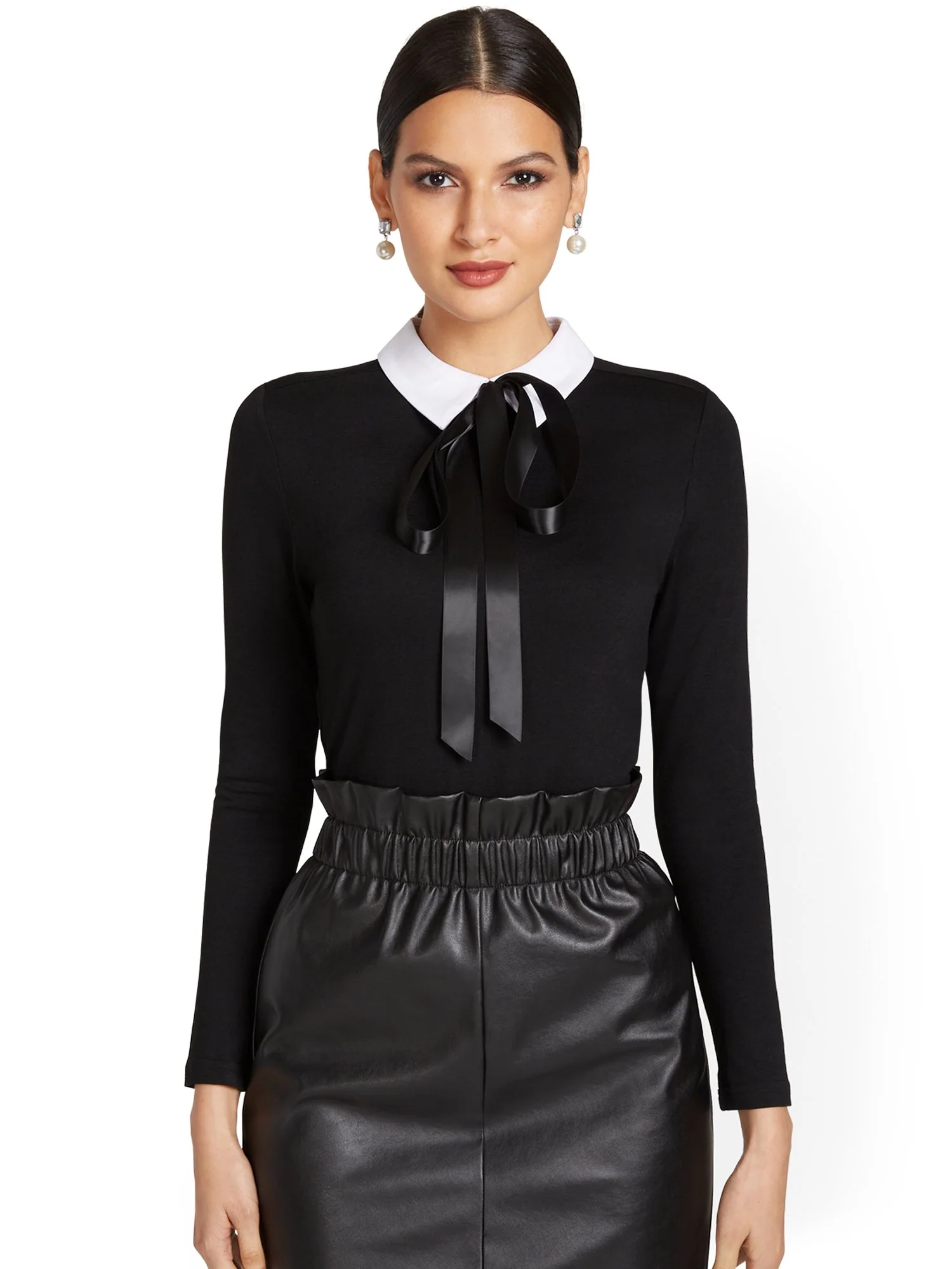 Collared Knit Top - Image 2