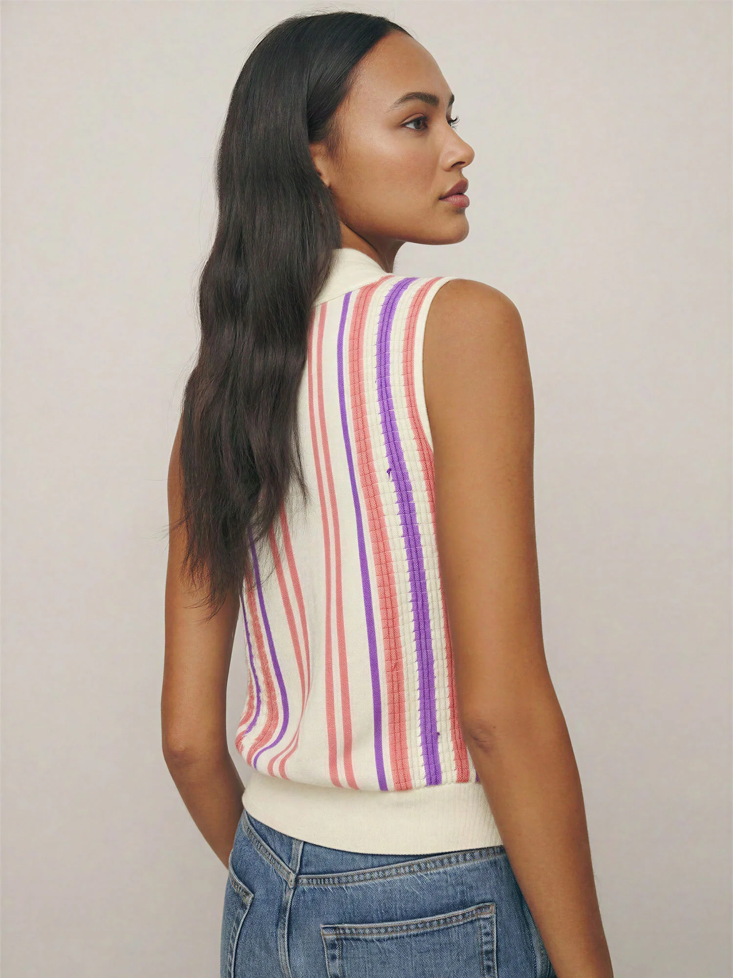 Color Block Sweater Vest Top - Image 4