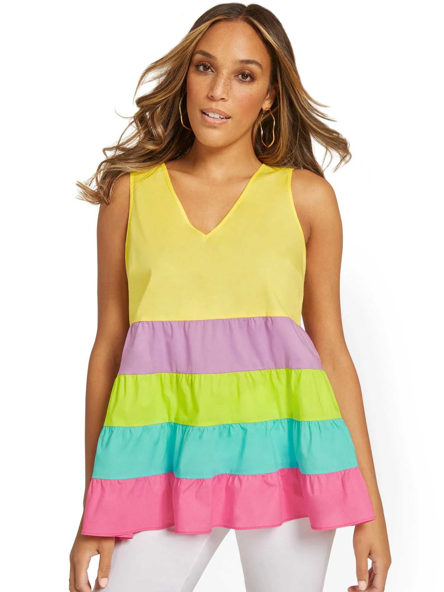 Colorblock Babydoll Top - Image 2