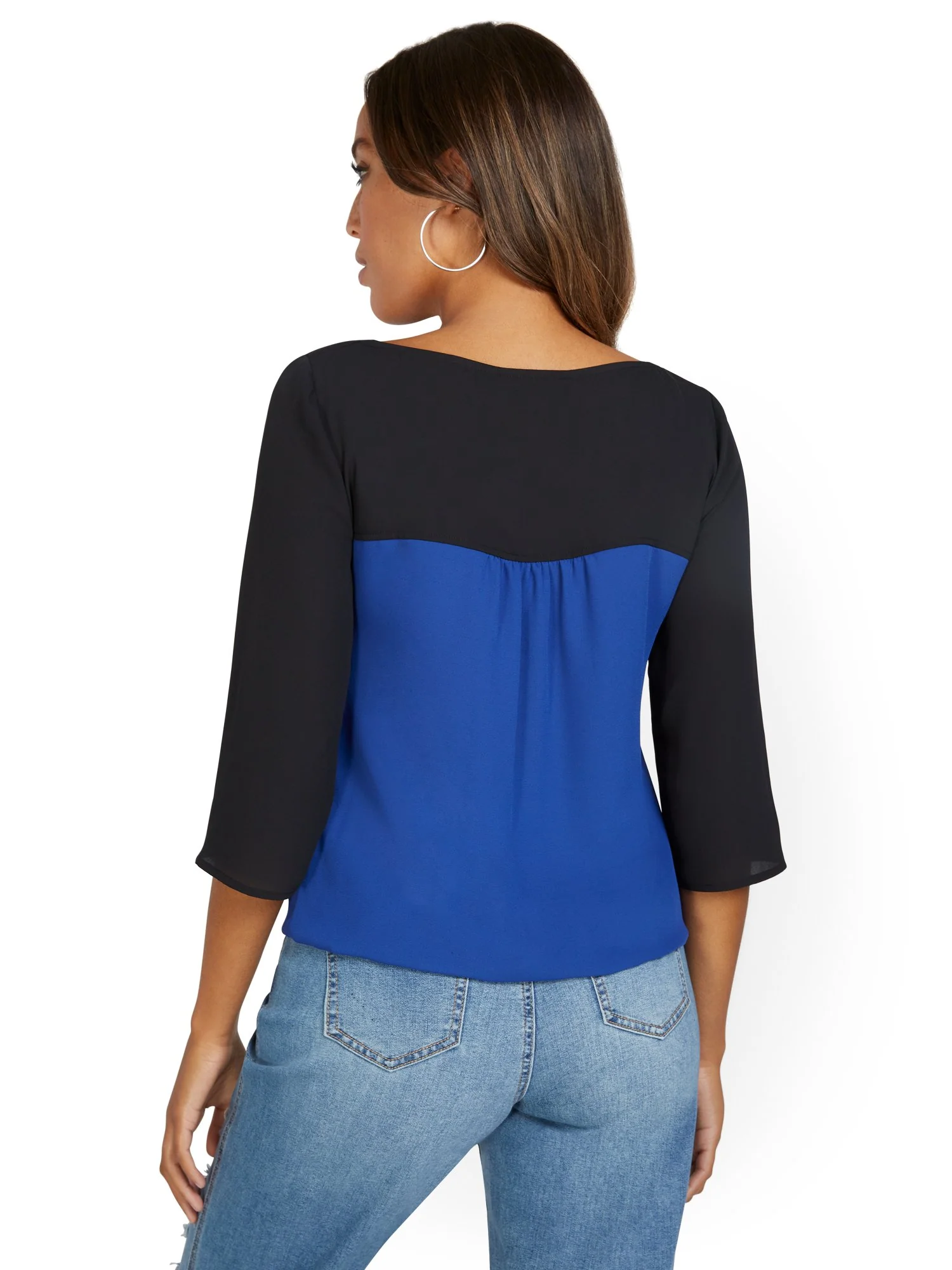 Colorblock Banded Blouse - Image 6