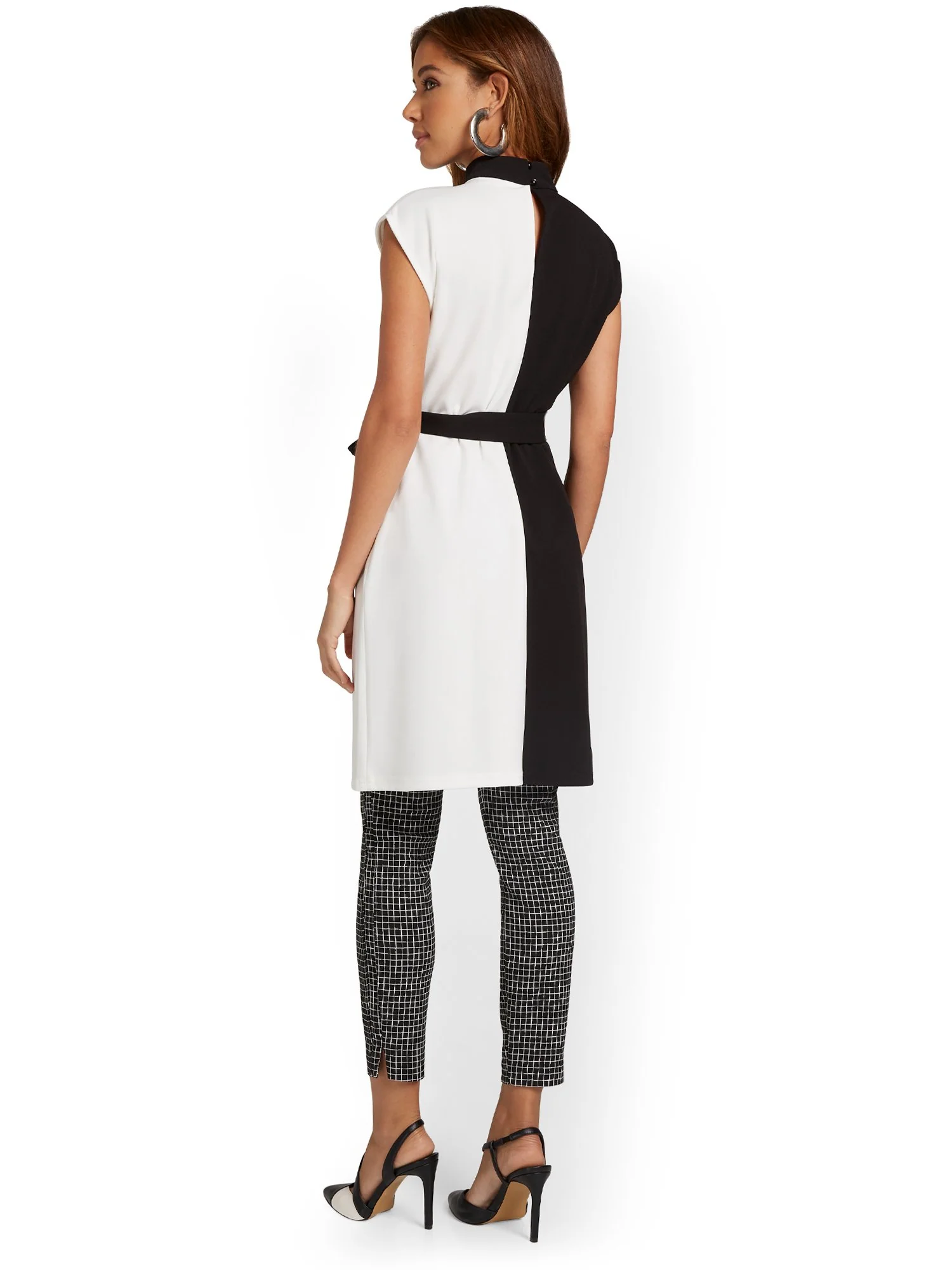 Colorblock Belted Knit Top - Image 3