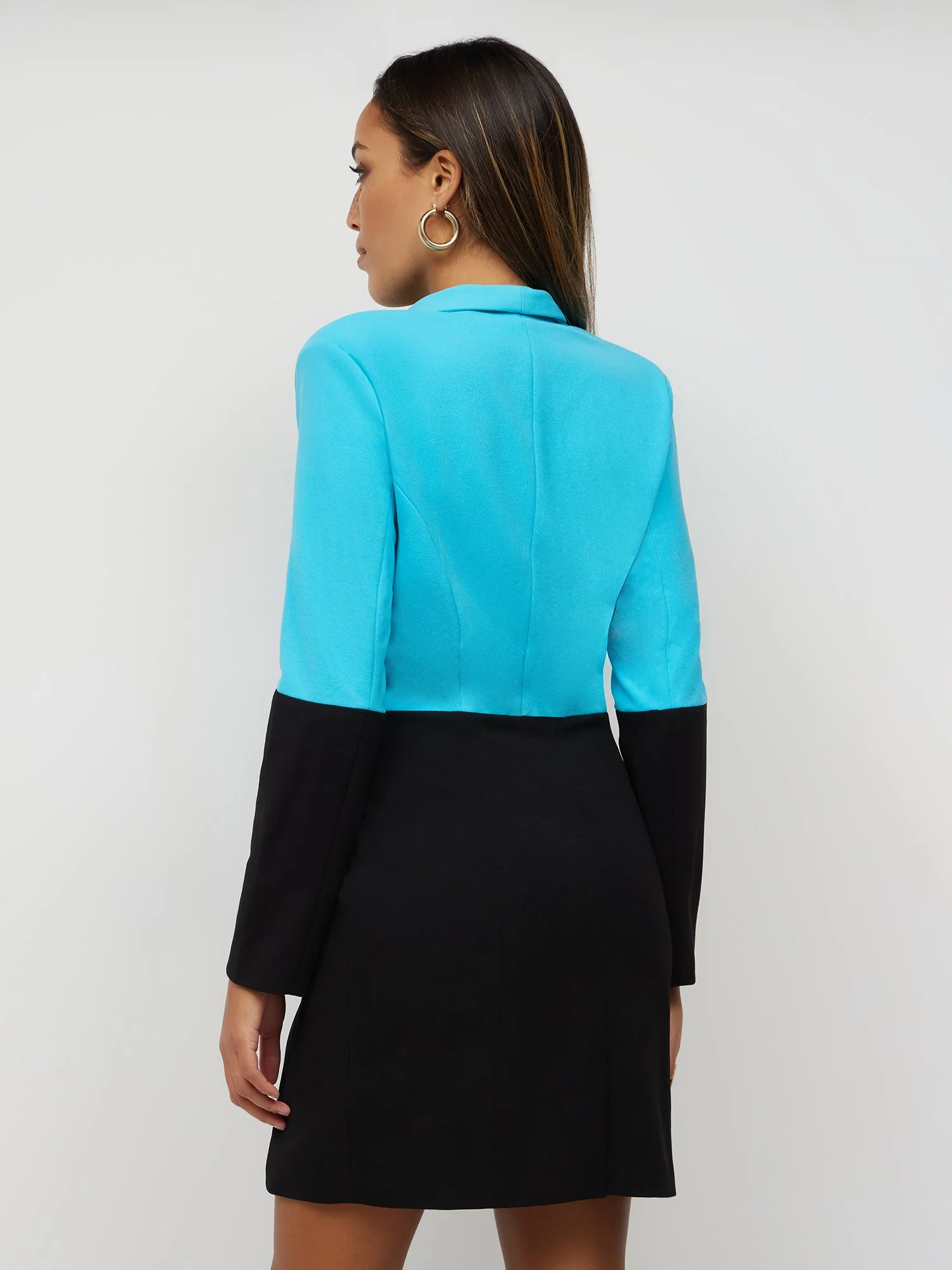Colorblock Blazer Dress - Magic Crepe® - Image 2