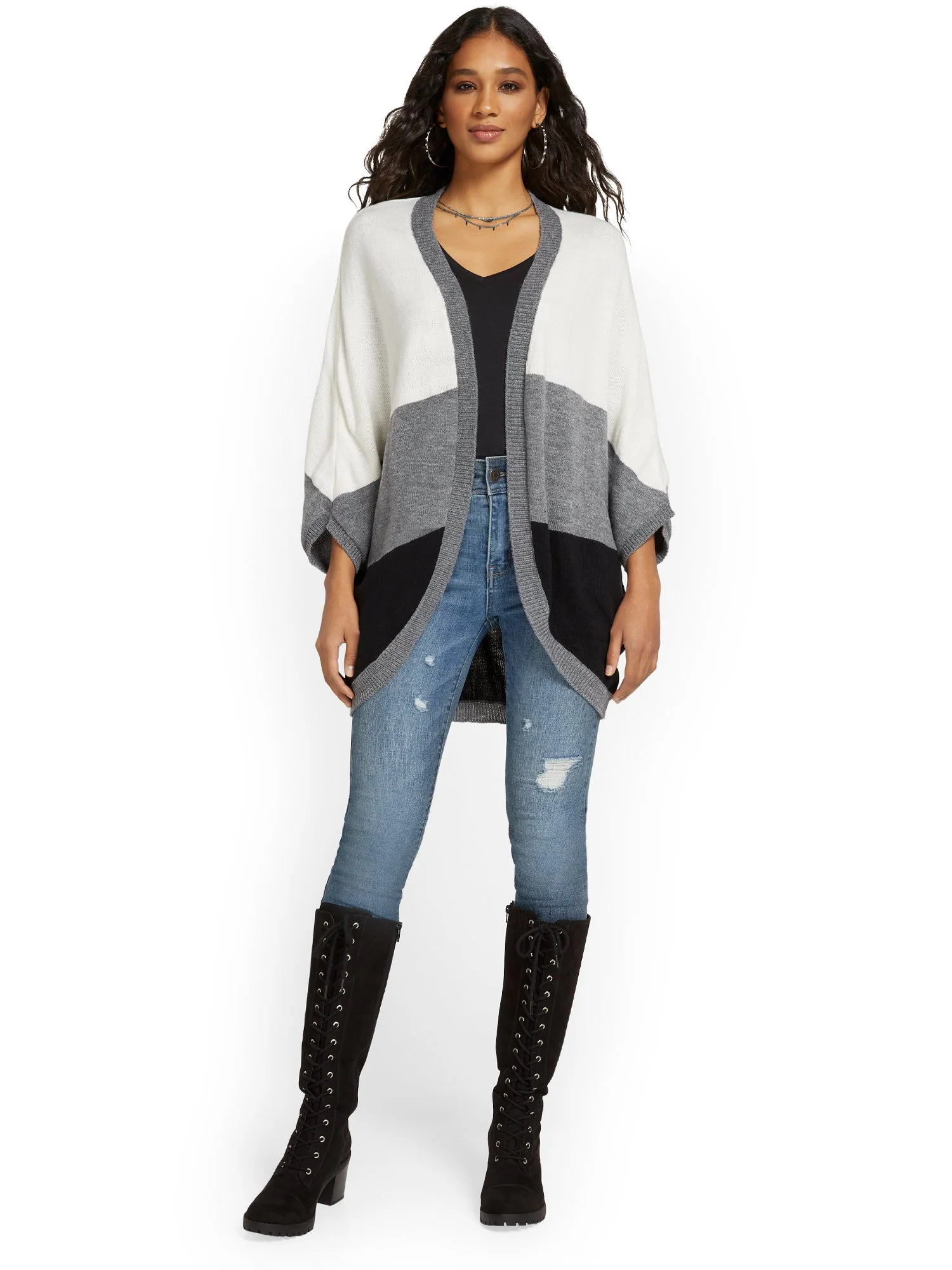 Colorblock Cocoon Cardigan - Image 6