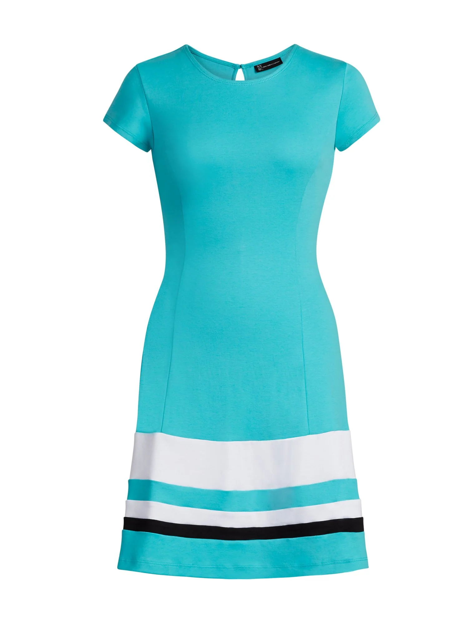 Colorblock Cotton Fit and Flare Dress - Image 6