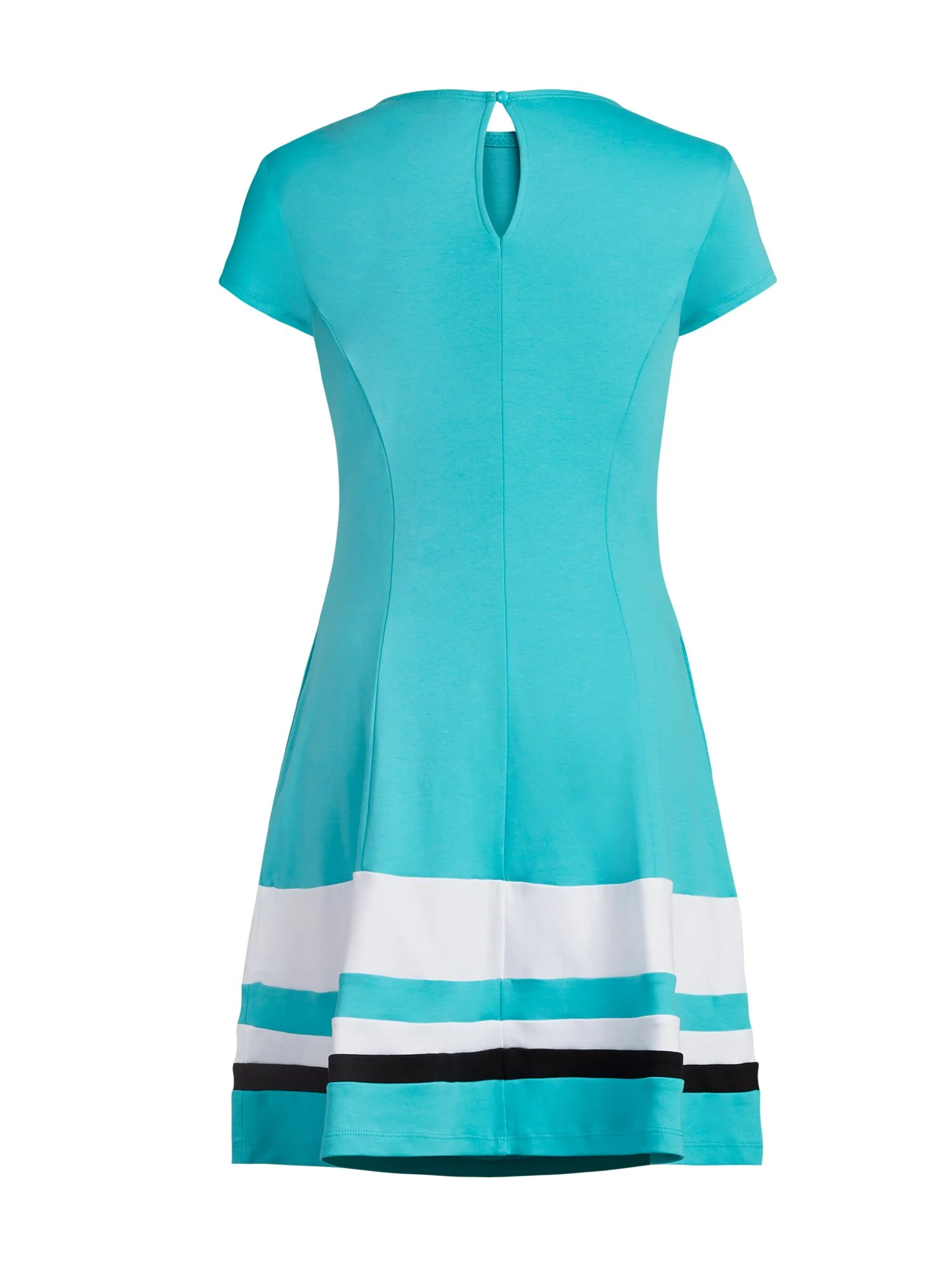 Colorblock Cotton Fit and Flare Dress - Image 7
