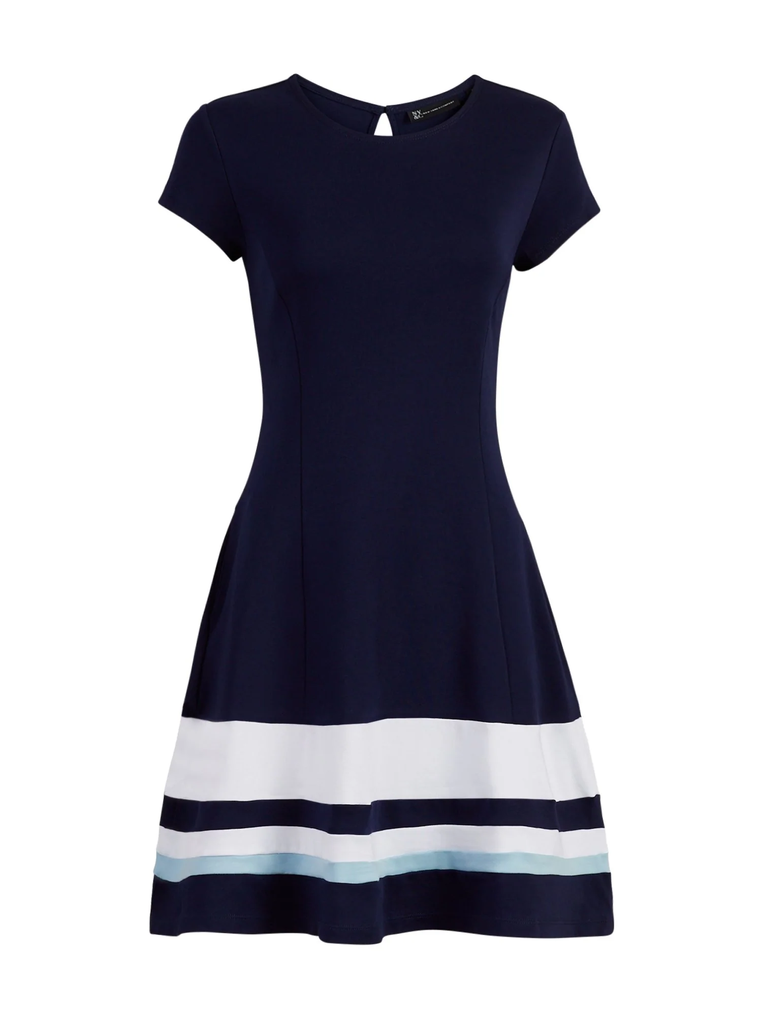 Colorblock Cotton Fit and Flare Dress - Image 9
