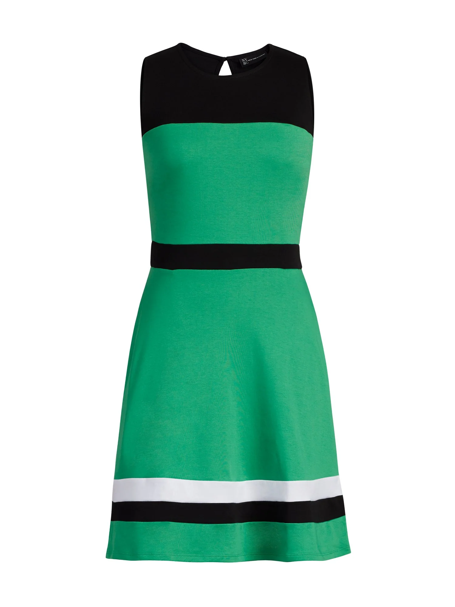 Colorblock Cotton Fit and Flare Dress - Image 7