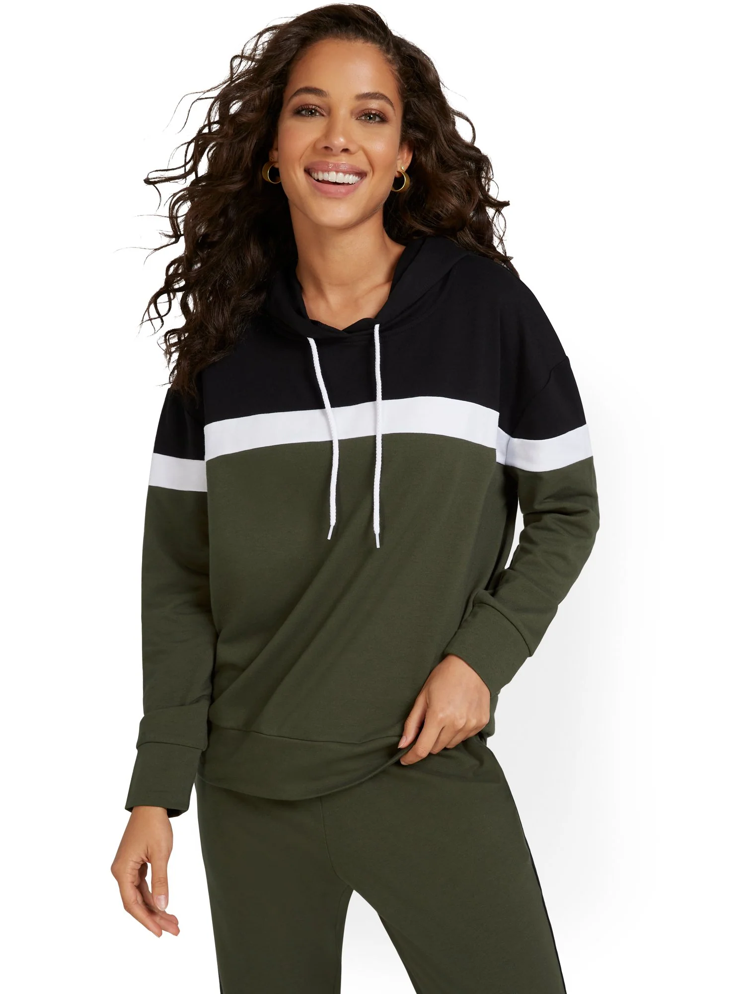Colorblock French Terry Pullover Hoodie - Image 7