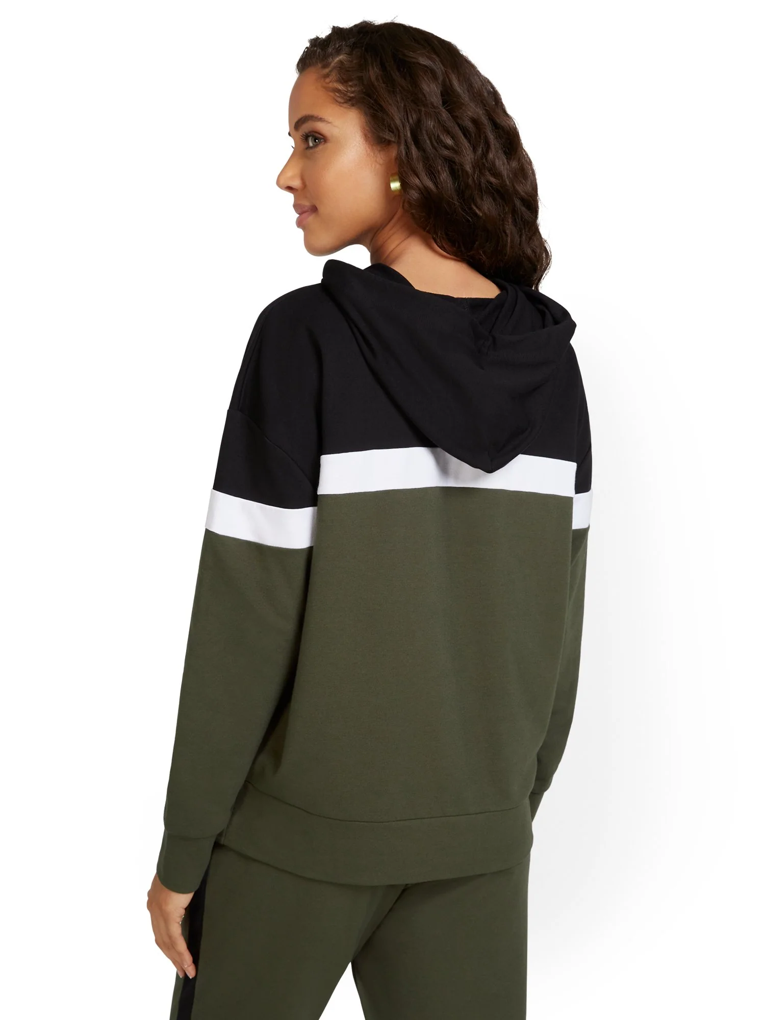 Colorblock French Terry Pullover Hoodie - Image 9