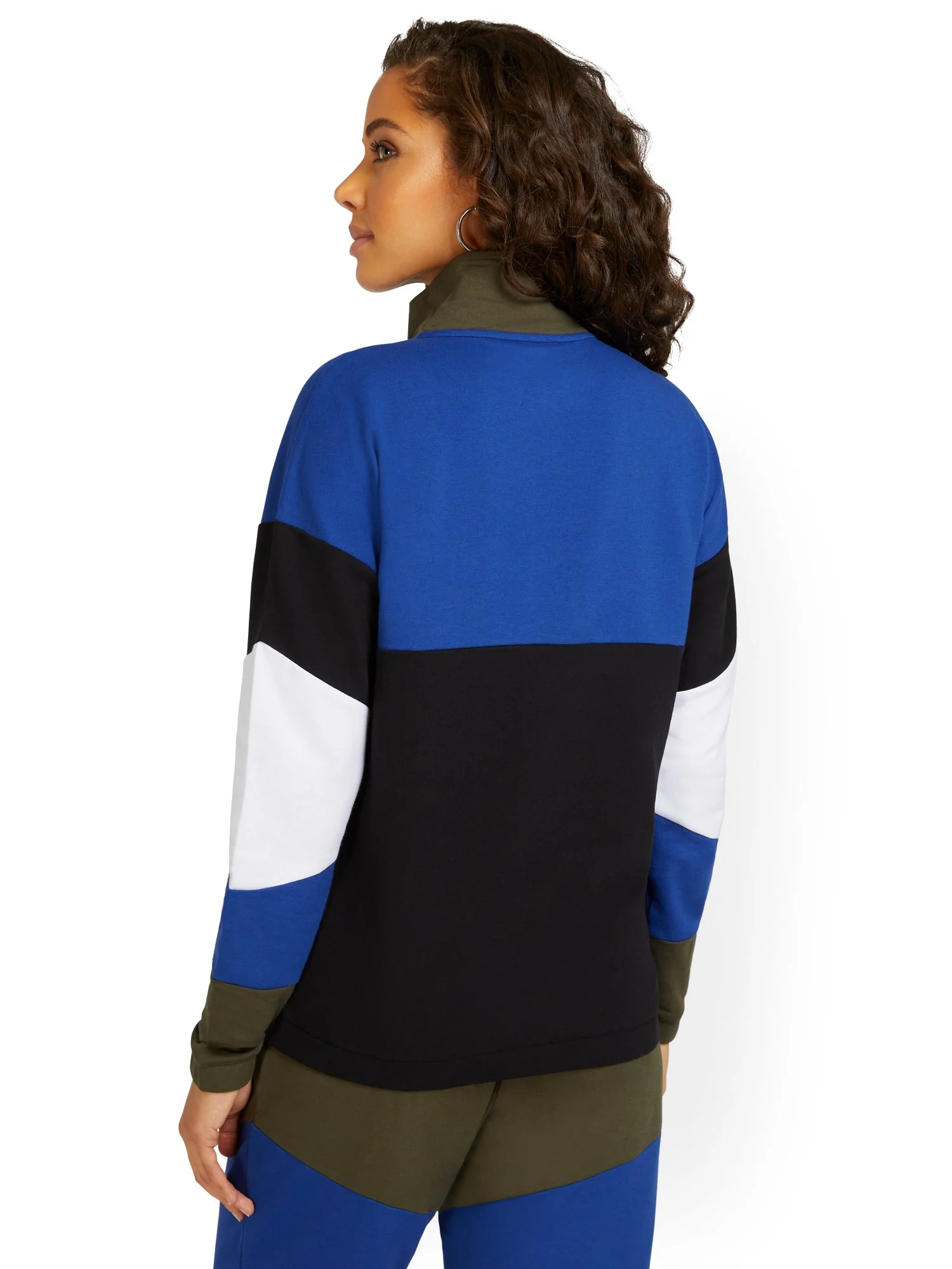 Colorblock French Terry Zip-Front Jacket - Image 6