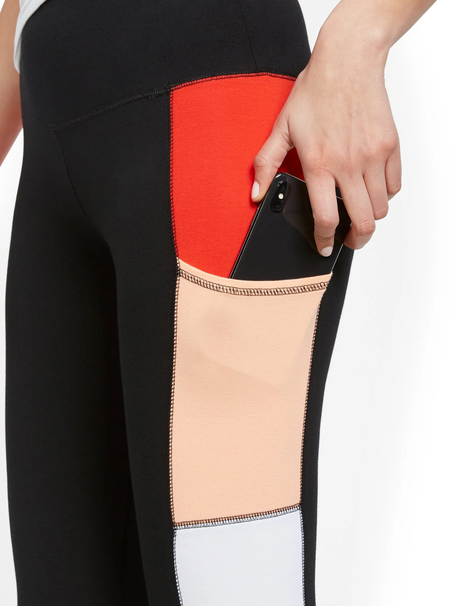 Colorblock High-Waisted Capri Pocket Legging - Image 4
