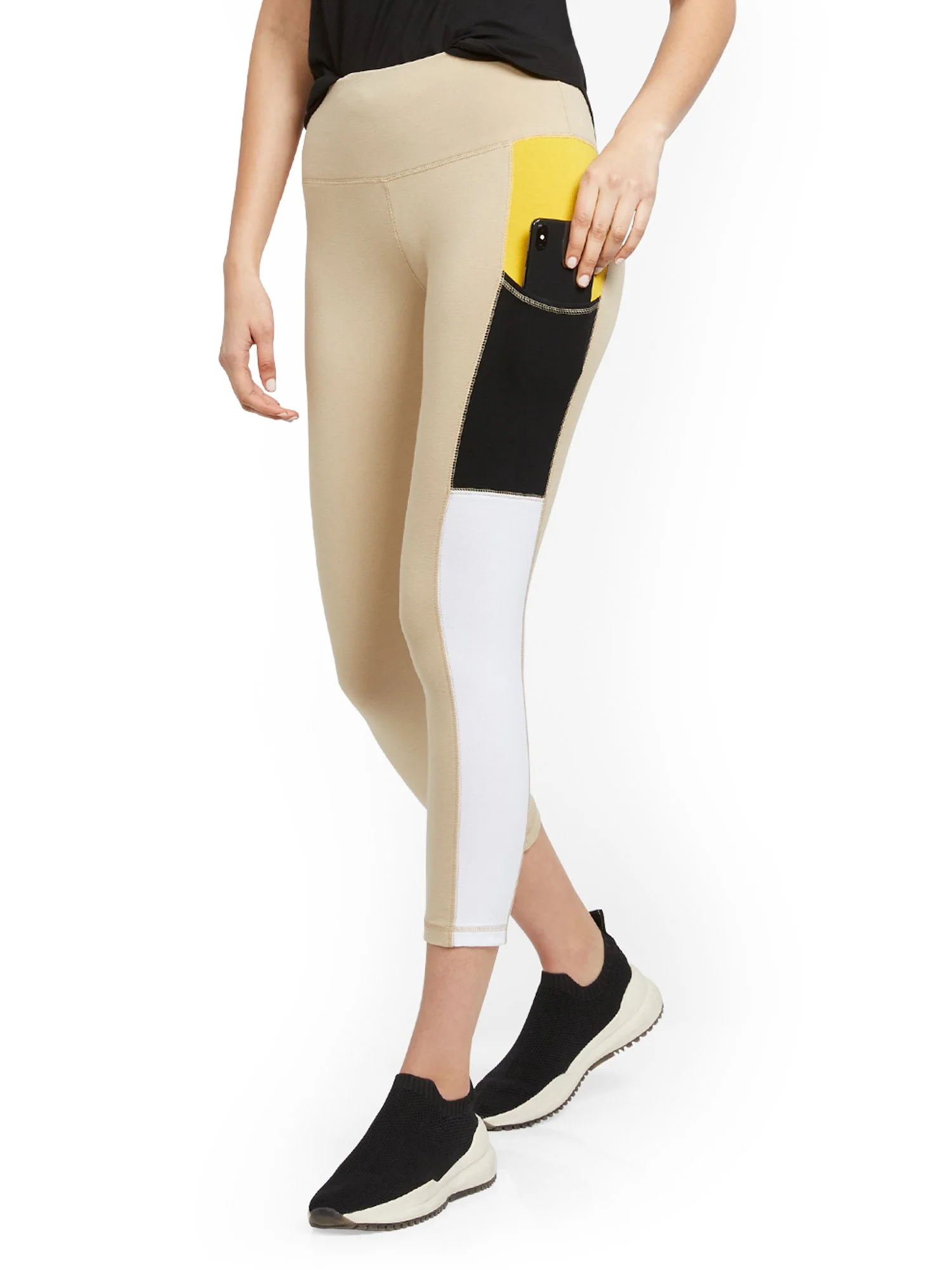 Colorblock High-Waisted Capri Pocket Legging - Image 7