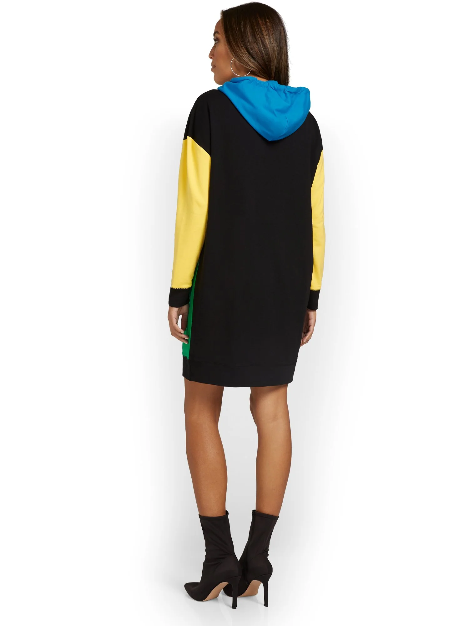 Colorblock Hoodie Dress - Image 3