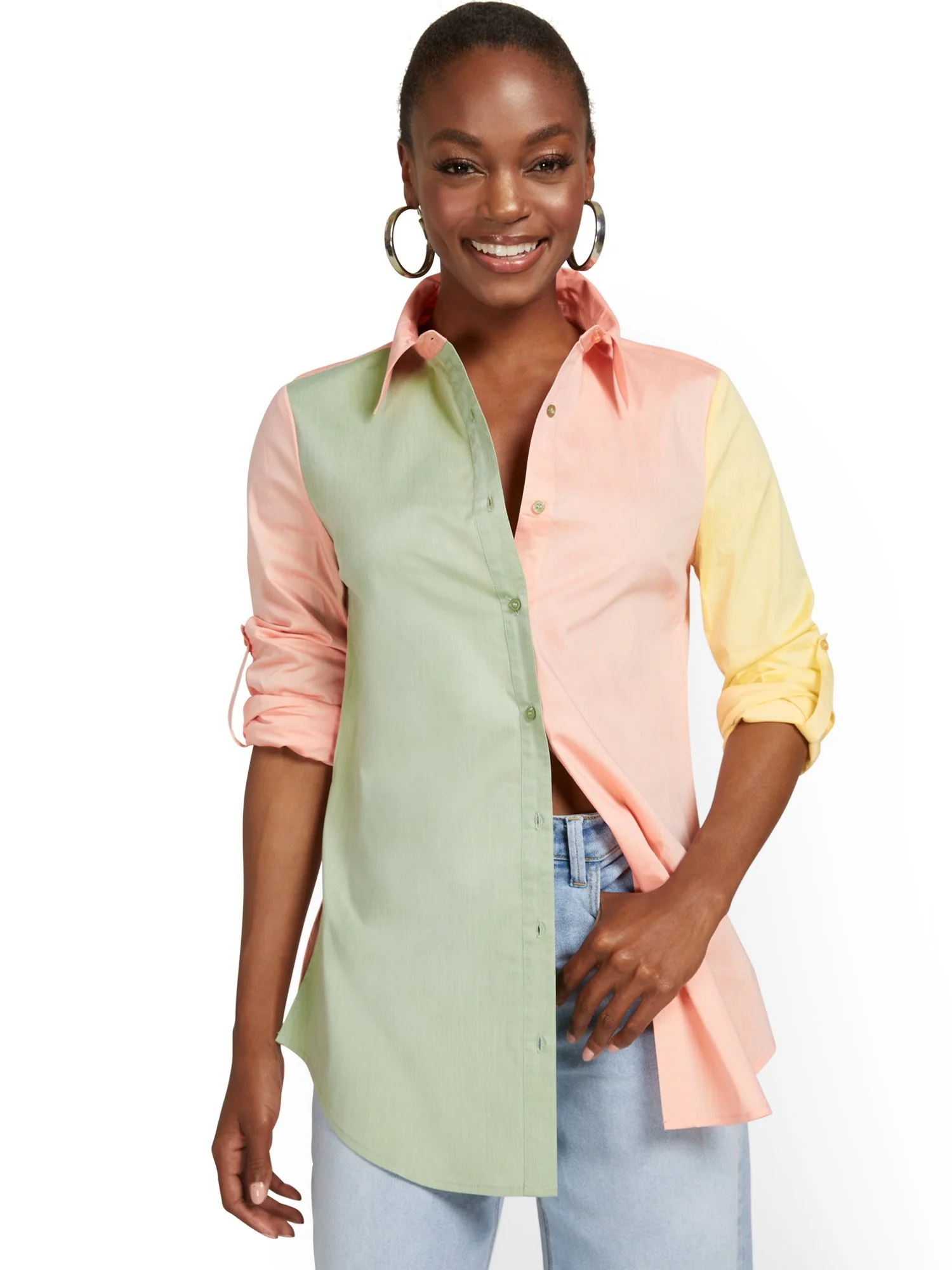 Colorblock Modern Madison Tunic Shirt - Image 2