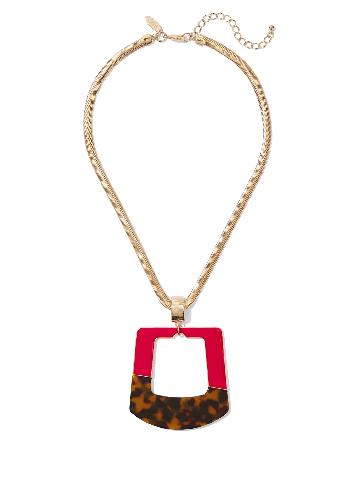 Colorblock Pendant Necklace