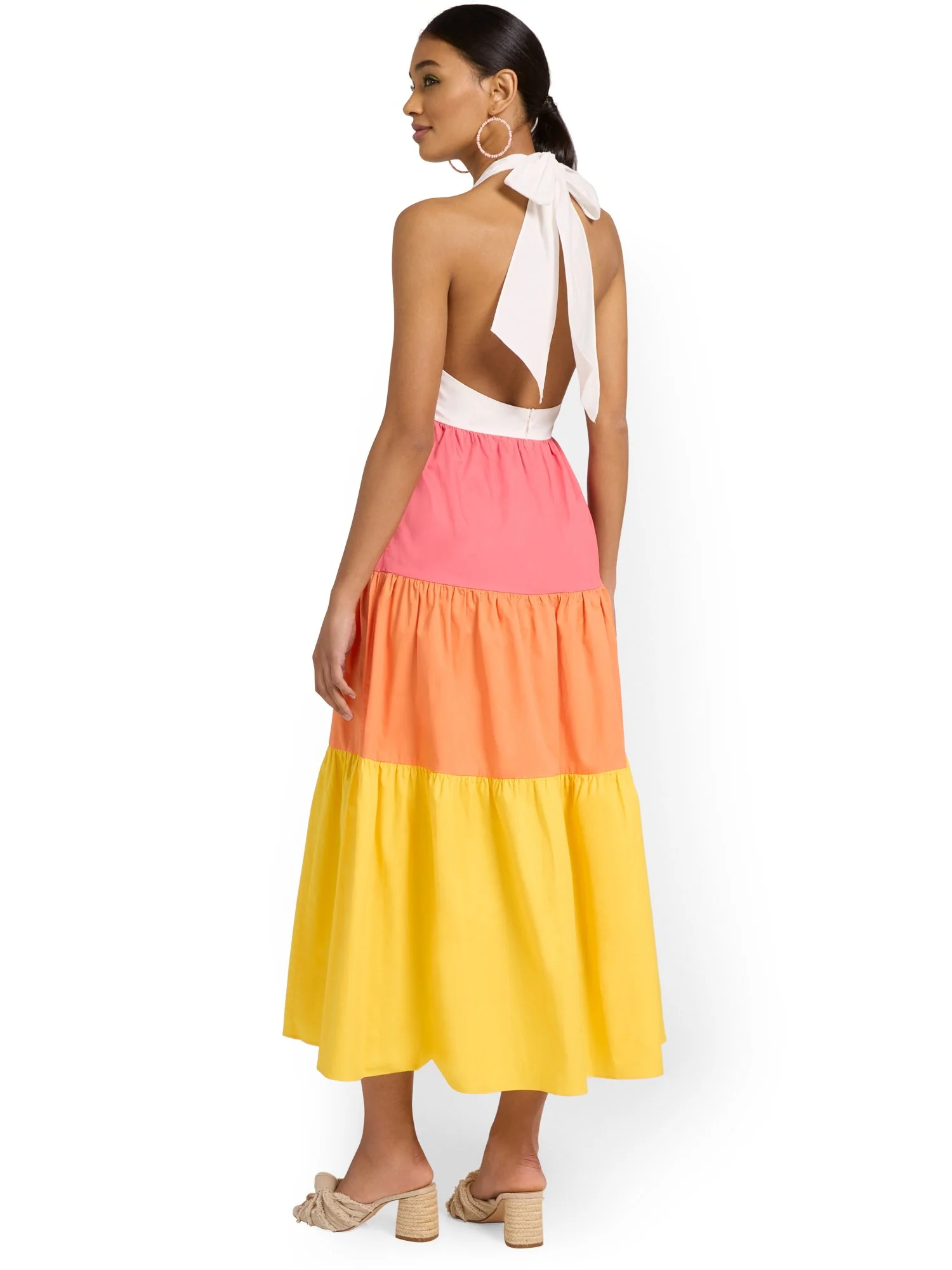 Do+Be Colorblock Poplin Tiered Maxi Dress - Brands We Love - Image 3