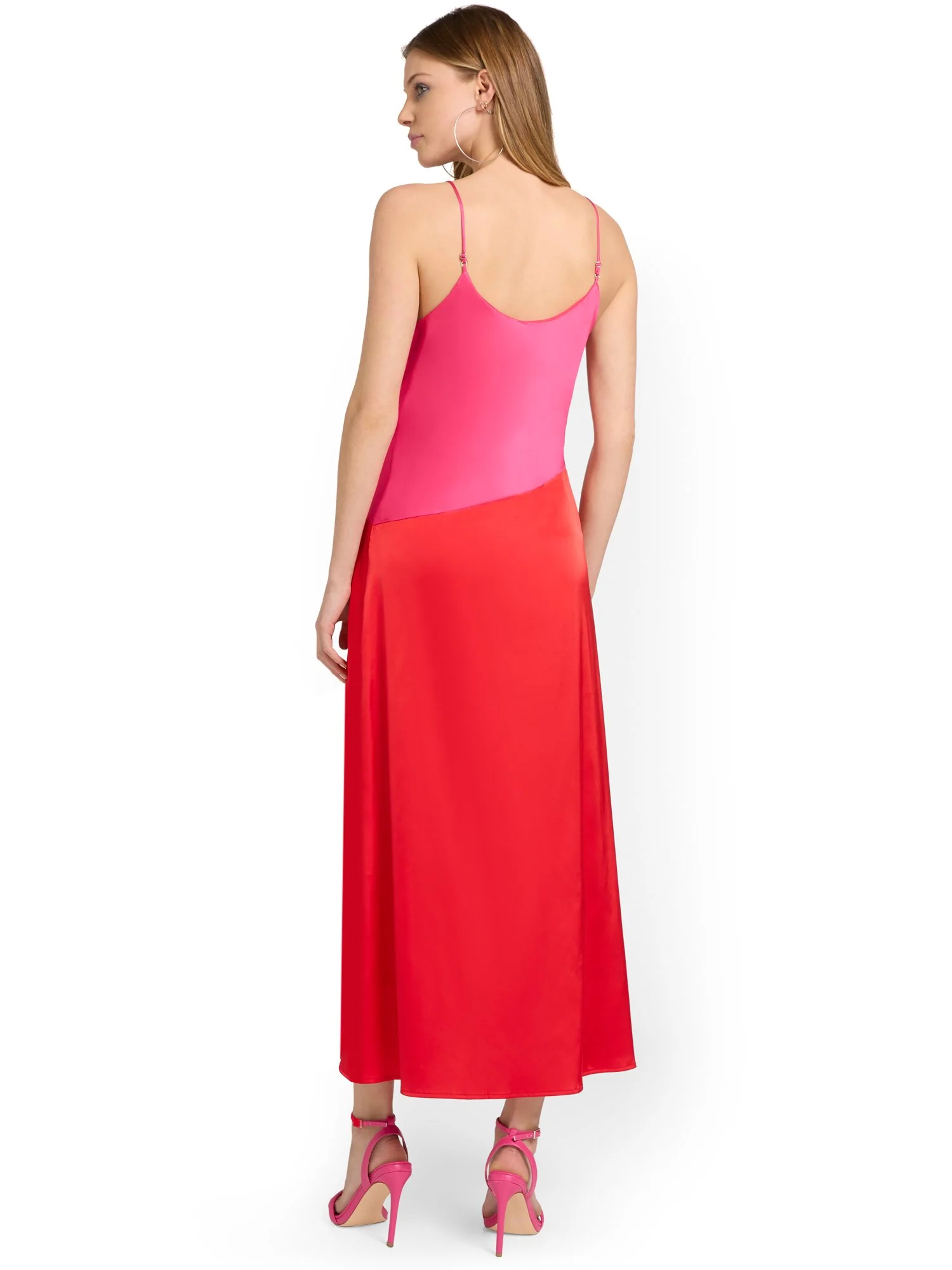 Sugarlips Colorblock Satin Midi Dress - Brands We Love - Image 3