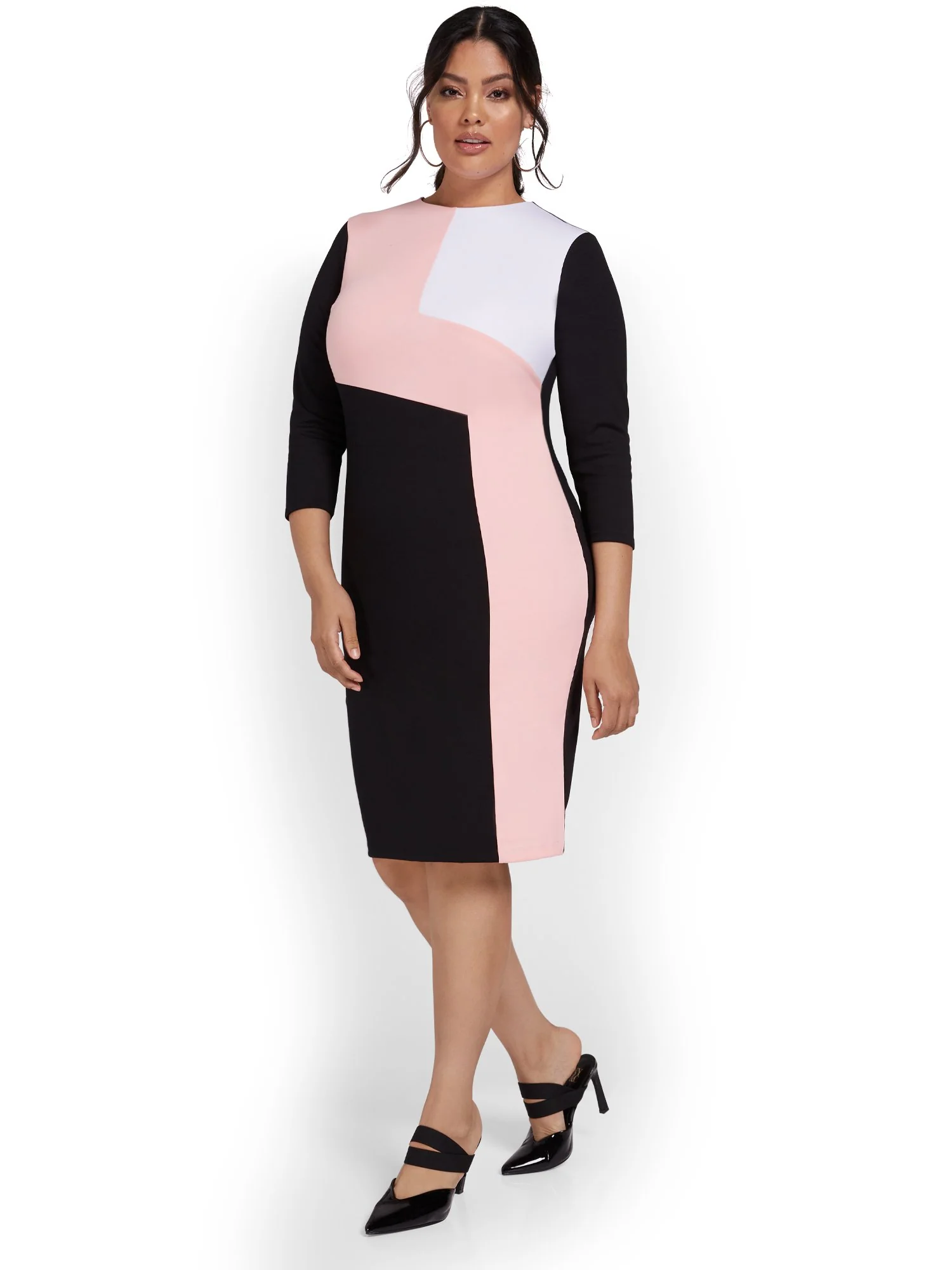 Colorblock Sheath Dress - Image 2