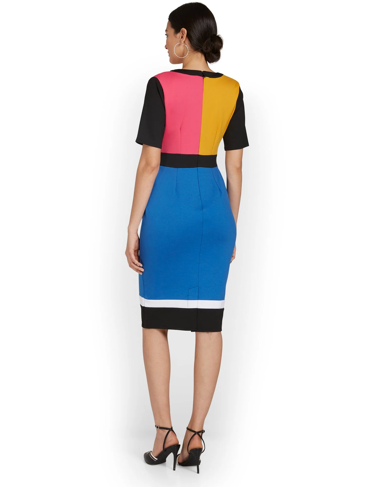 Colorblock Sheath Dress - Superflex - Image 3