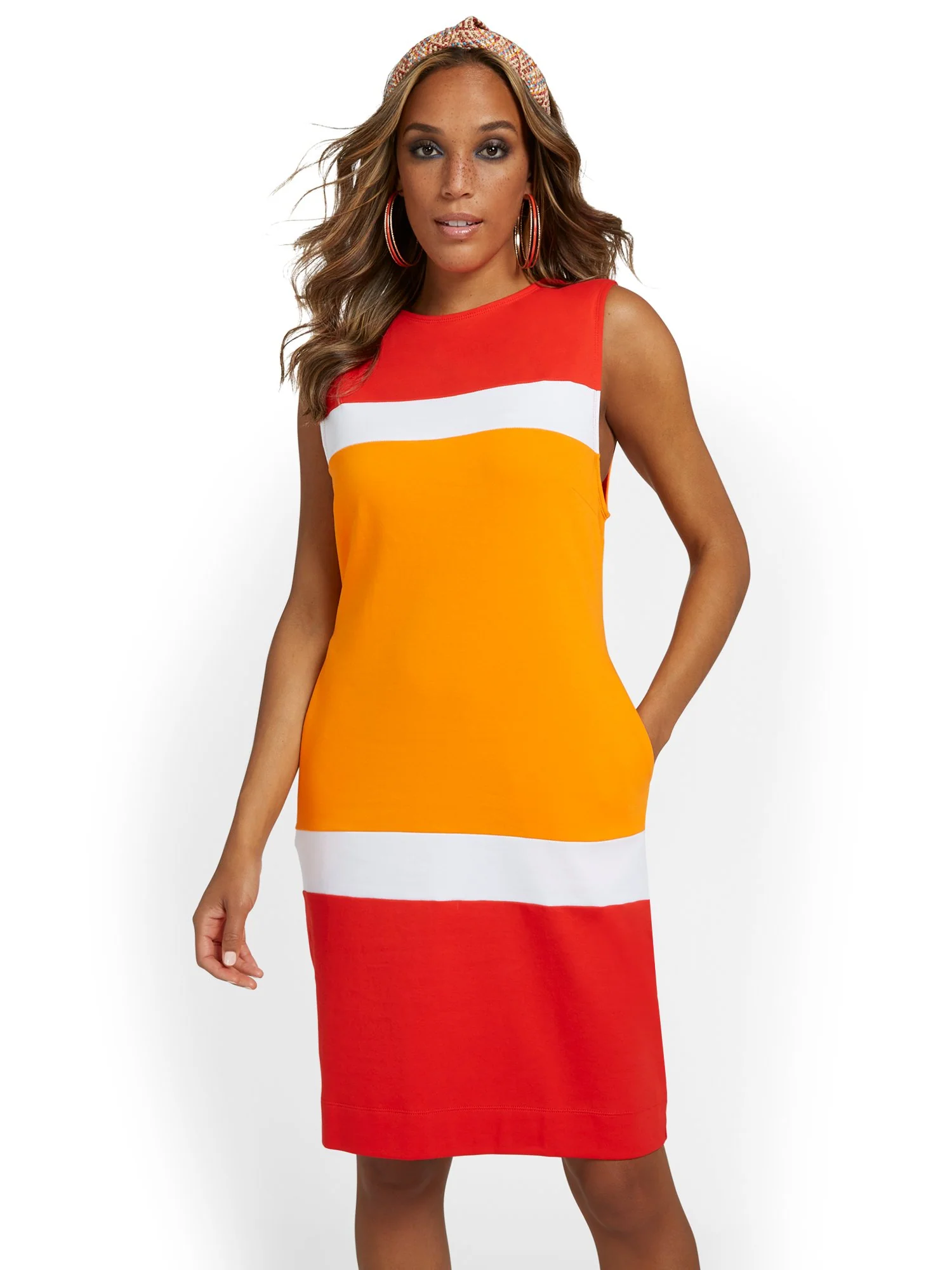 Colorblock Shift Dress - City Knits - Image 14