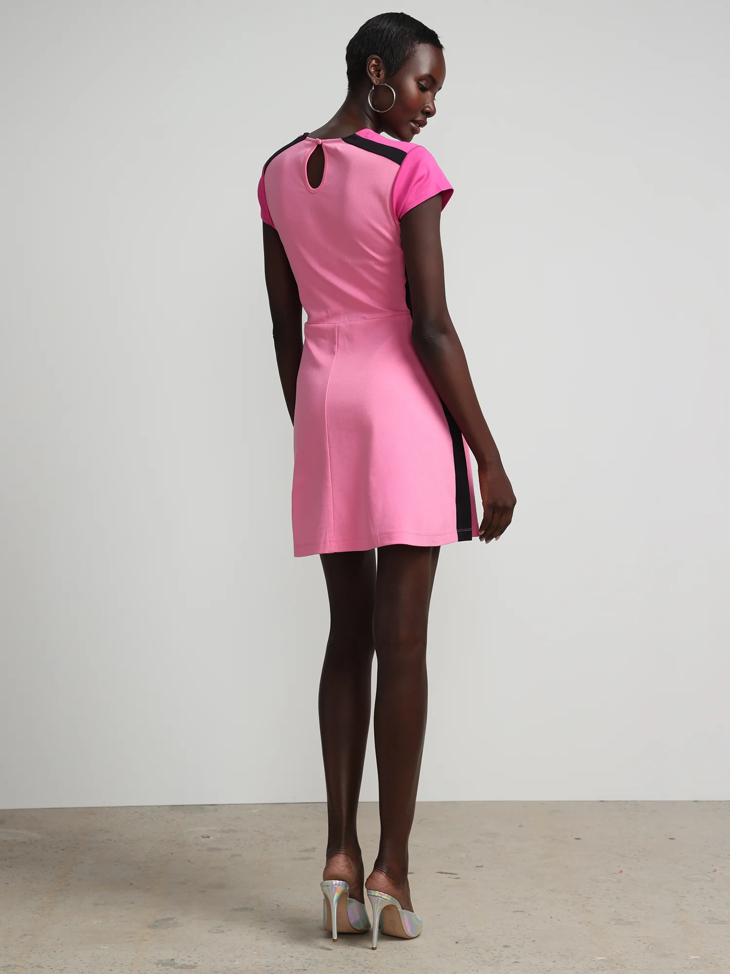 Colorblock Side-Stripe Flare Dress - City Knits - Image 7