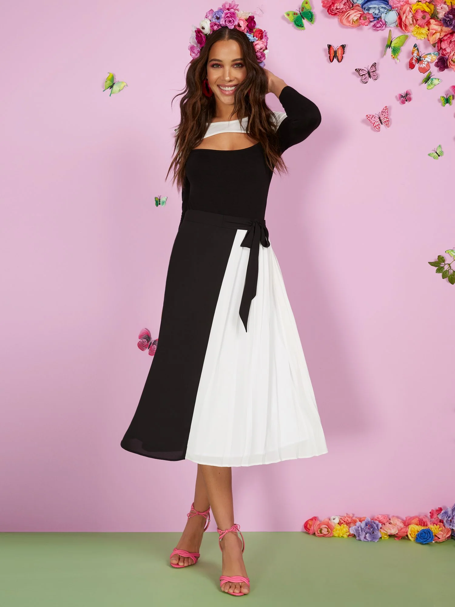 Colorblock Side-Tie Skirt - Image 5