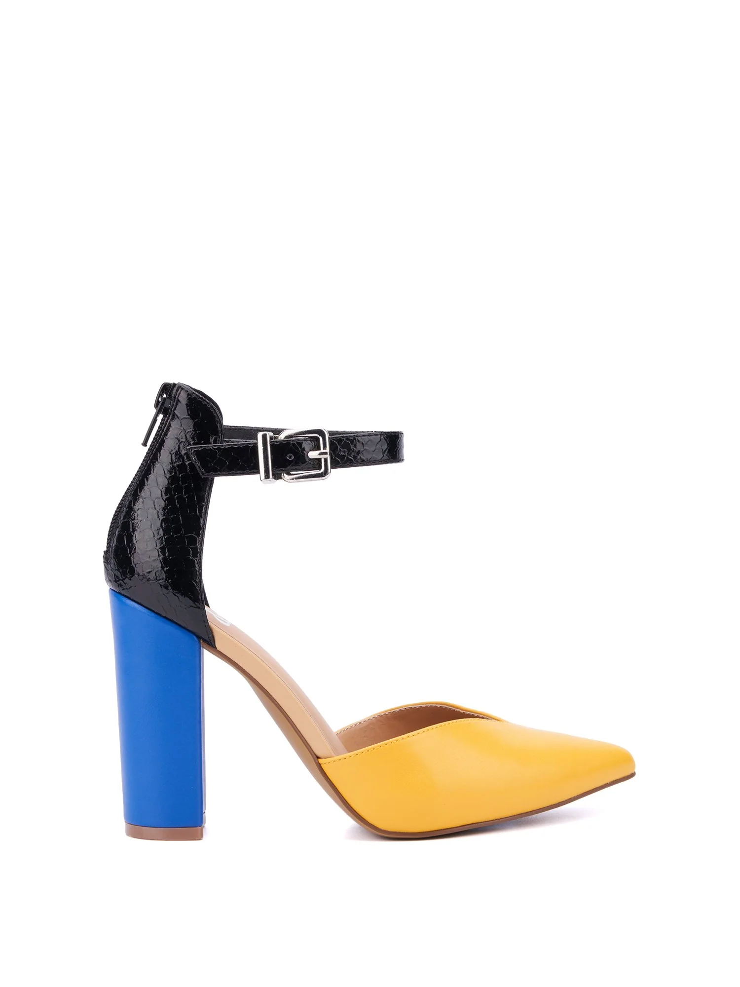 Colorblock Single-Band Block-Heel Pump - Image 8