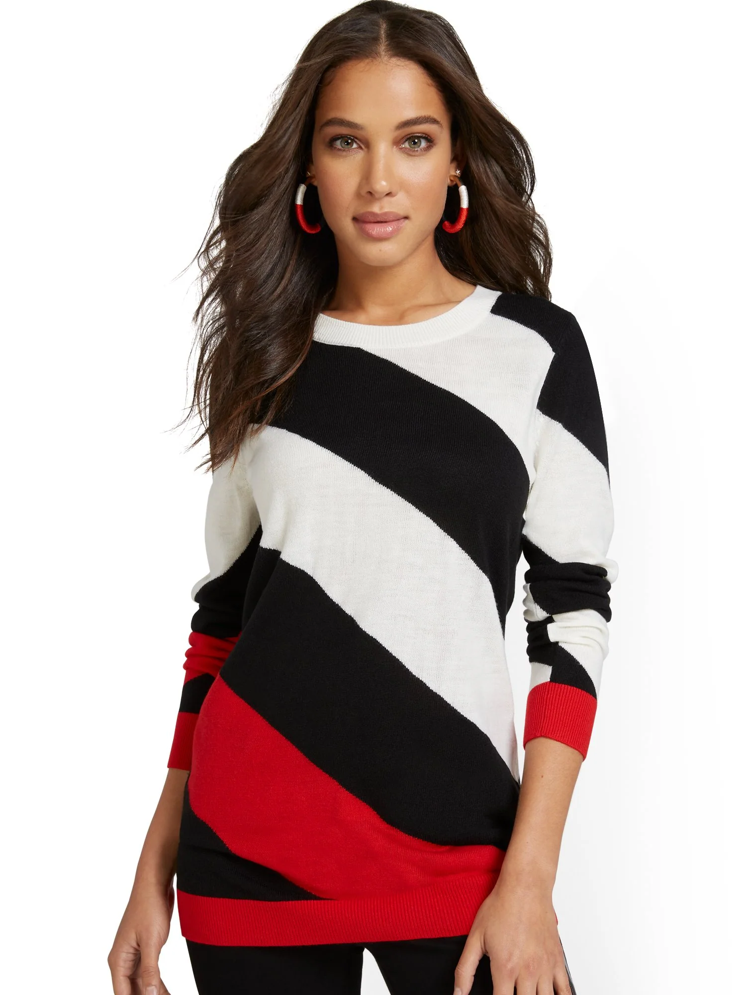 Colorblock Stripe Sweater - Image 2