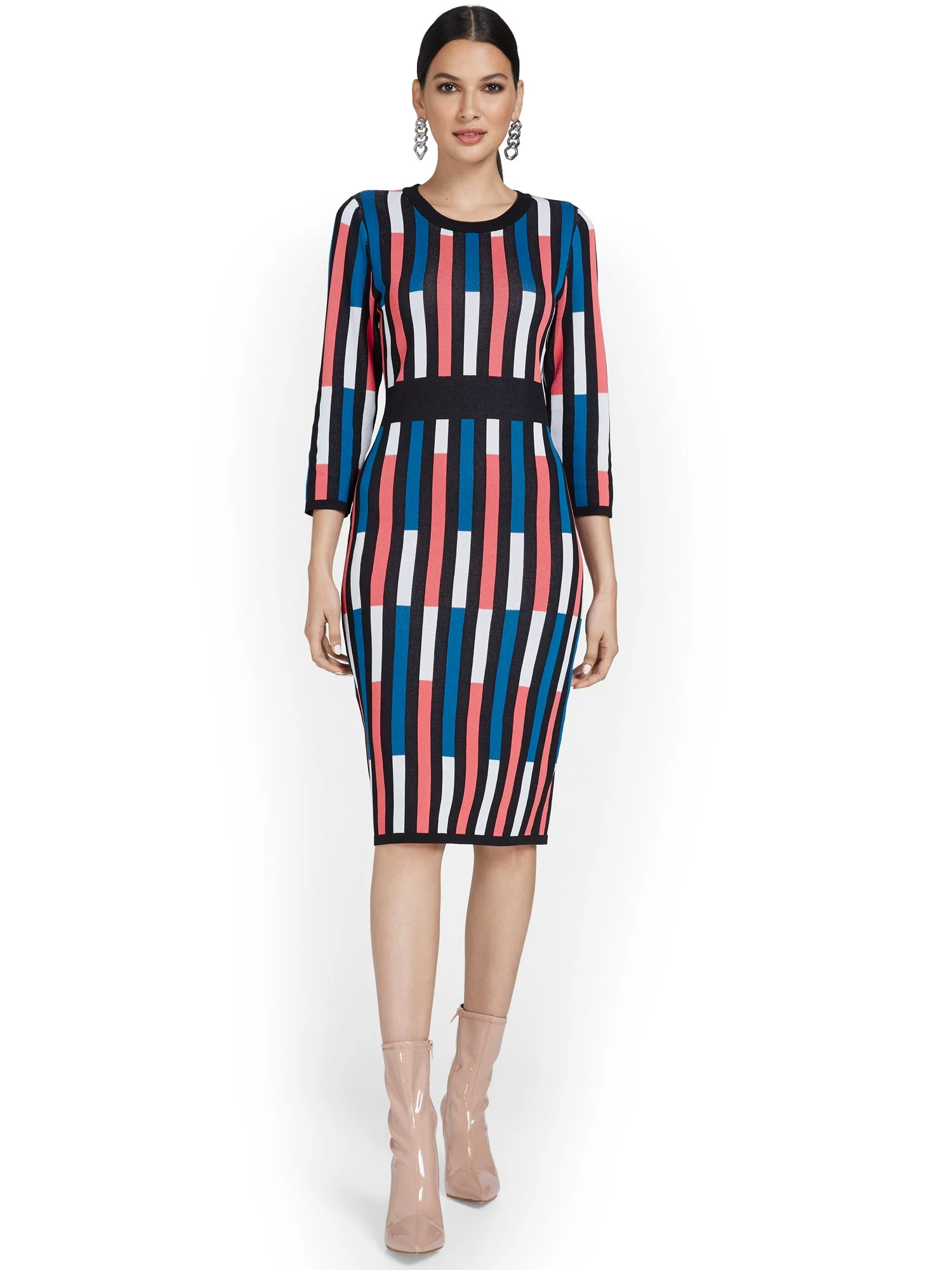 Colorblock Sweater Dress