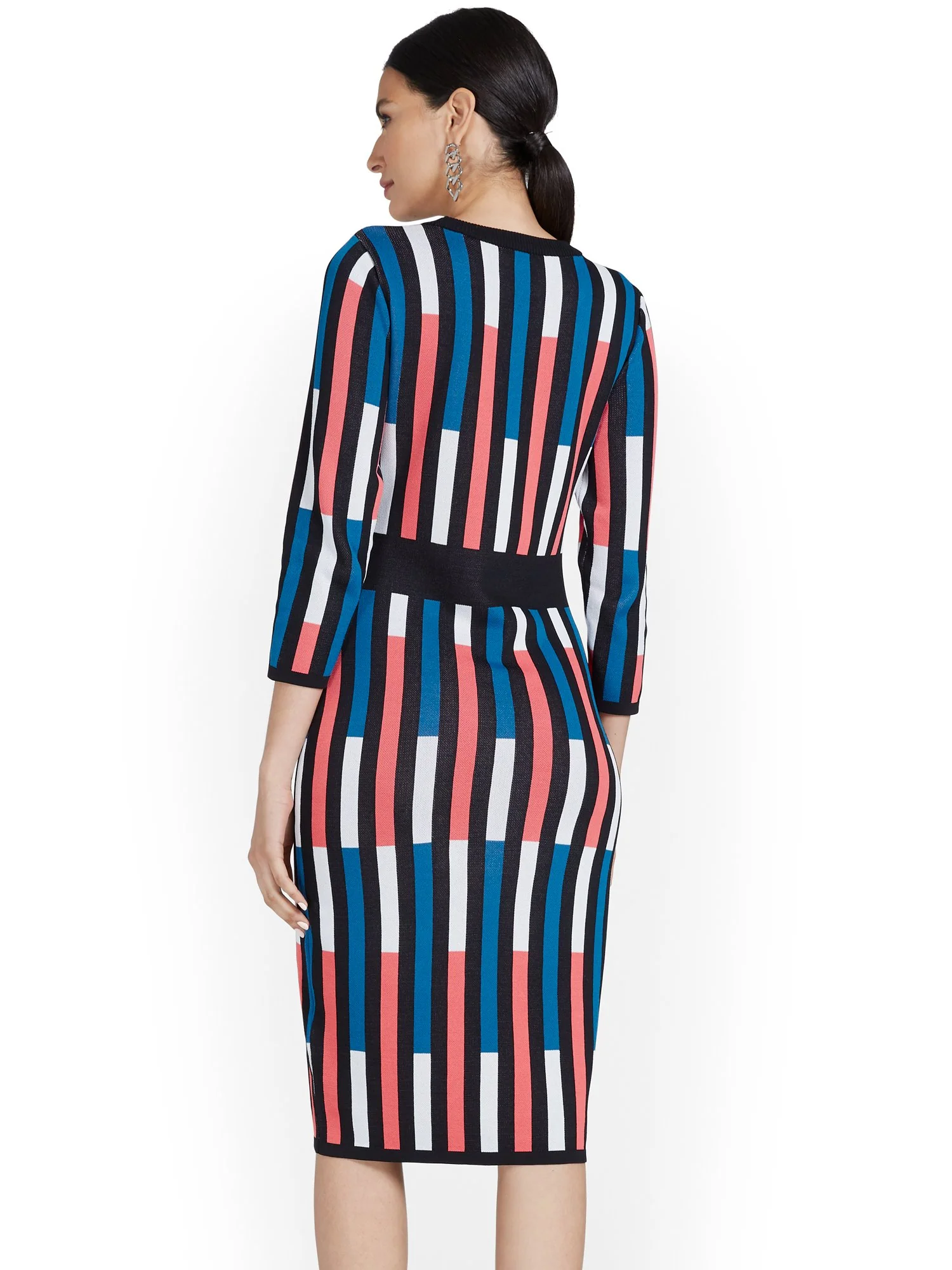 Colorblock Sweater Dress - Image 3