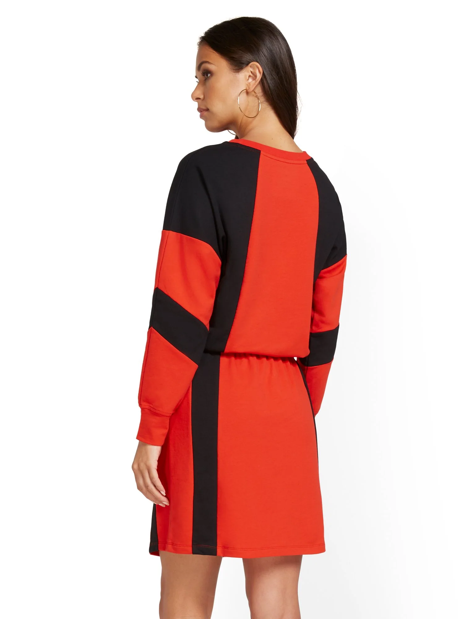 Colorblock Sweatshirt Dress - Image 3