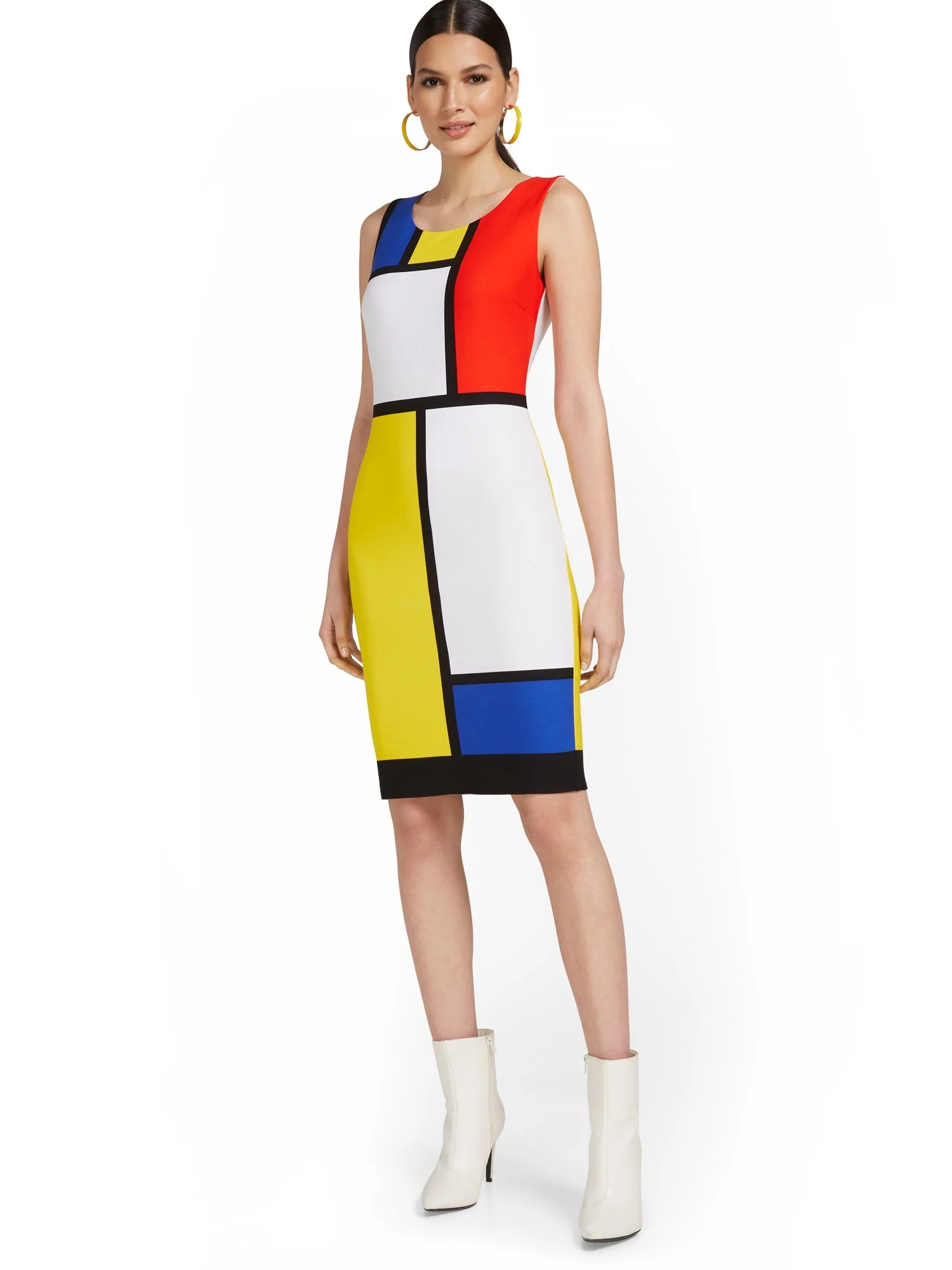 Colorblock Tank Sheath Dress - Image 2