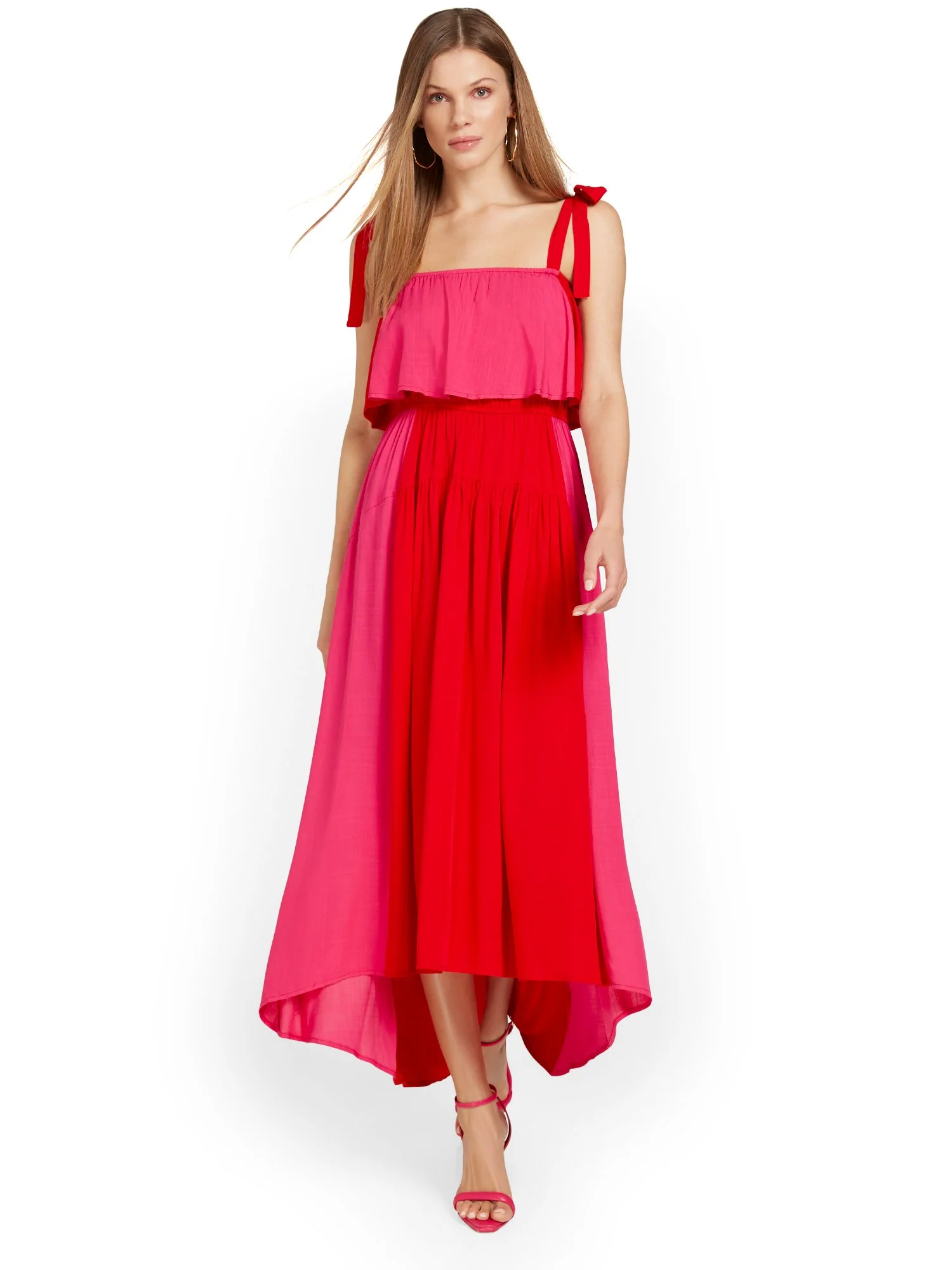 In The Beginning Colorblock Tie-Strap Midi Dress - Brands We Love - Image 2
