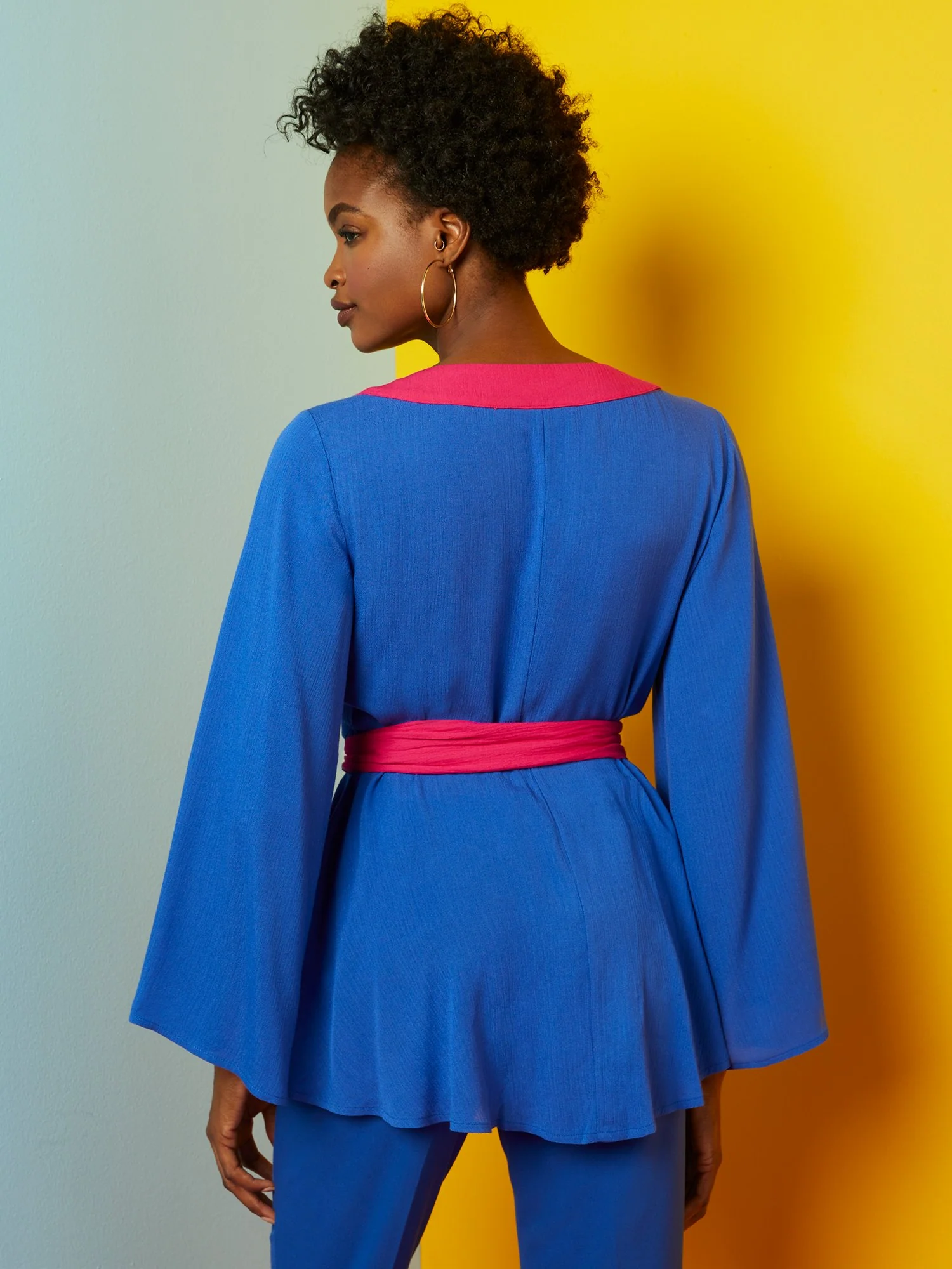 Colorblock Tie-Waist Top - Image 3