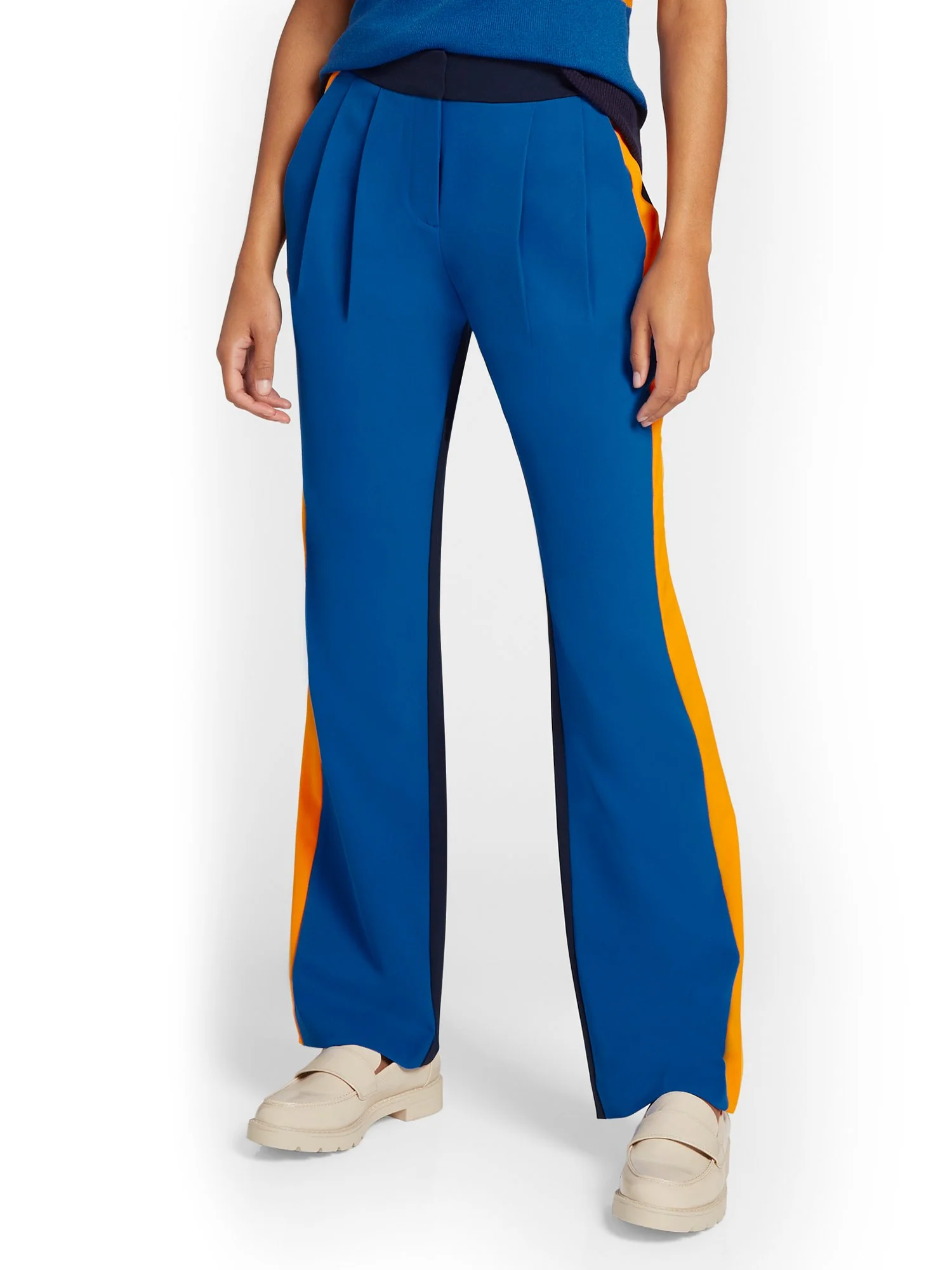 Colorblock Wide-Leg Pant