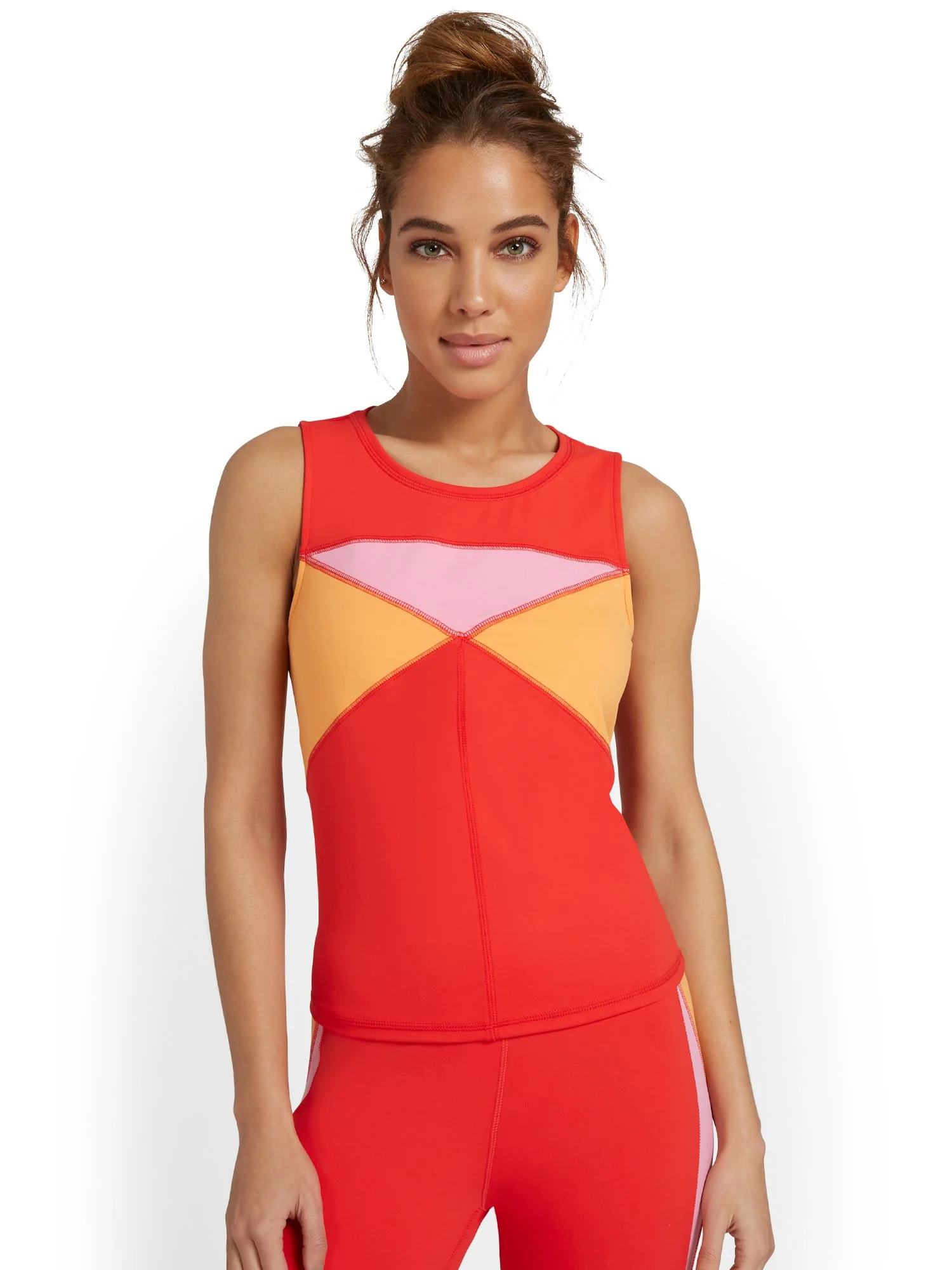Colorblock Yoga Tank - City Contour - Image 2