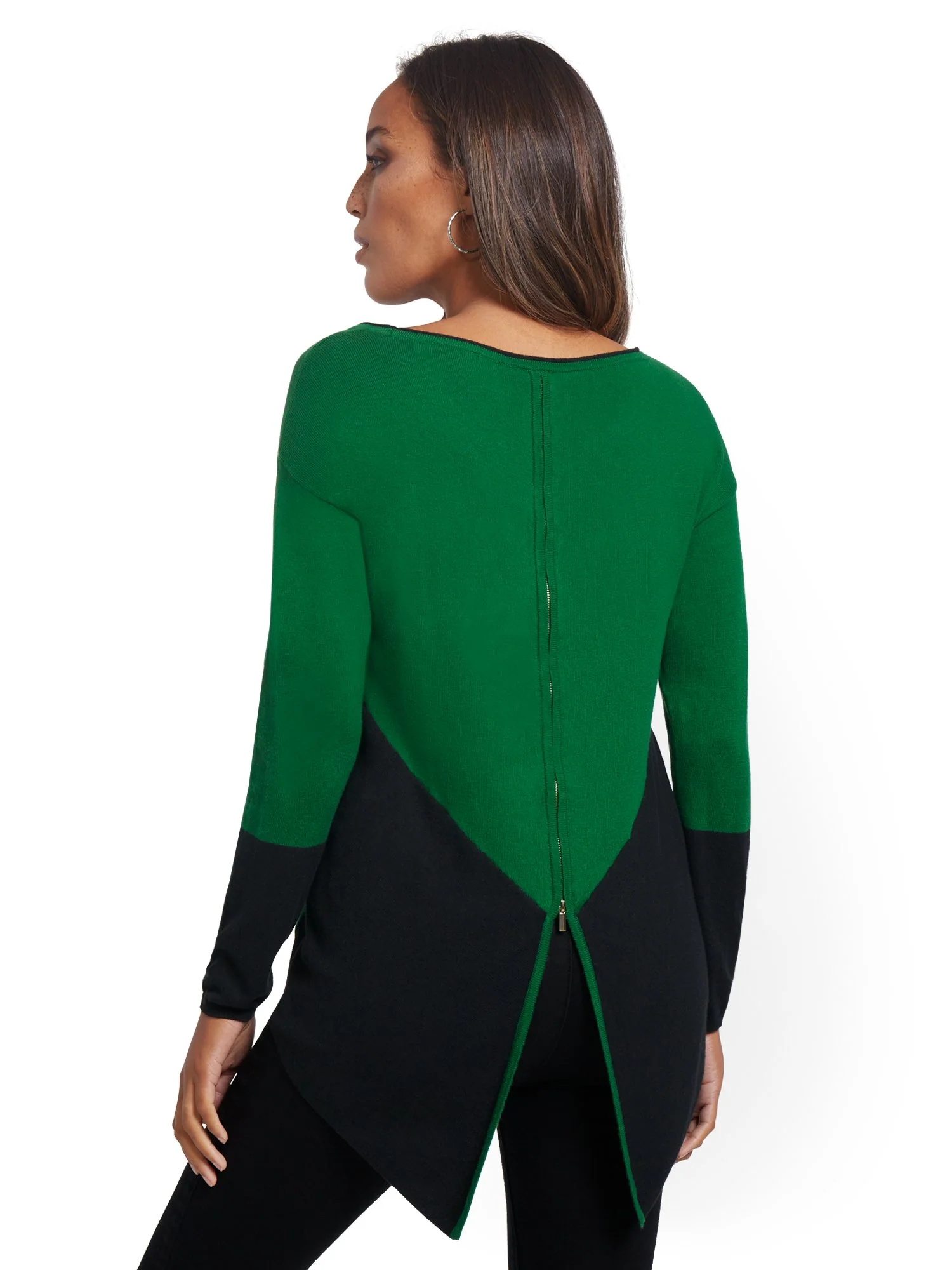 Colorblock Zip-Back Sweater - Image 8