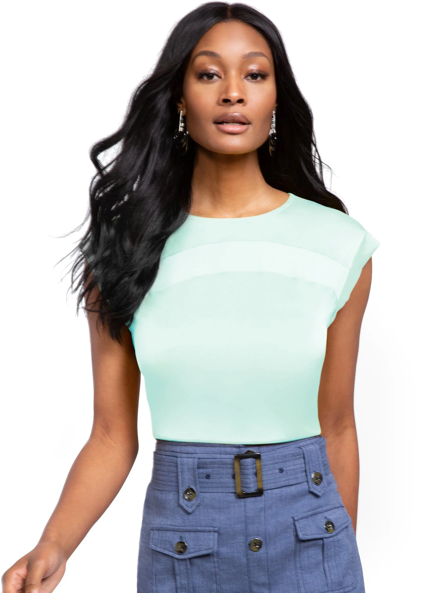 Contrast-Inset Top - 7th Avenue - Image 15
