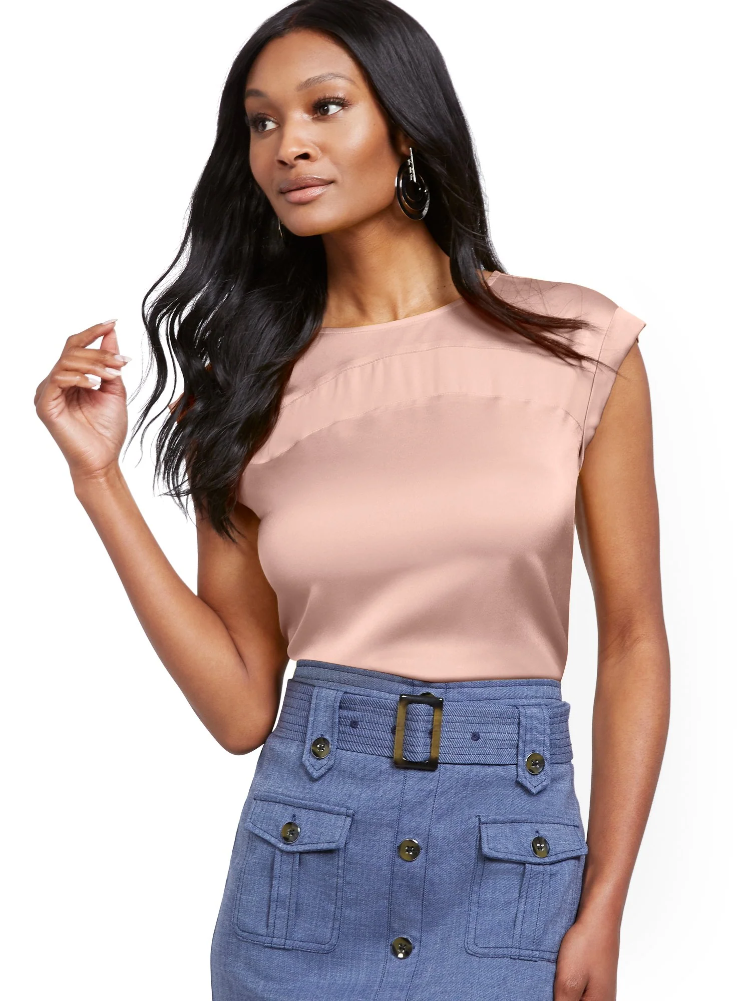 Contrast-Inset Top - 7th Avenue - Image 8