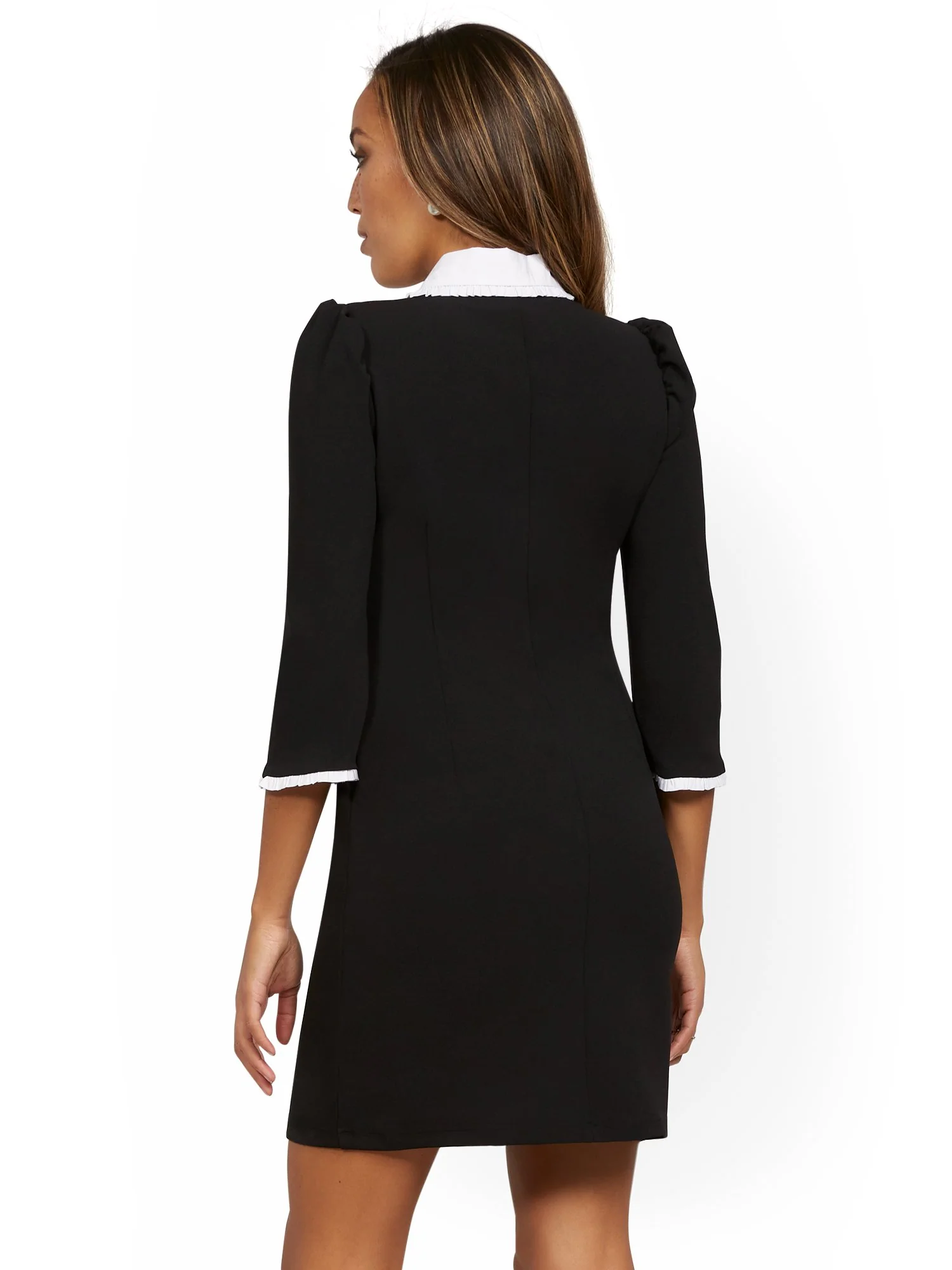 Contrast-Trim Shift Dress - Image 3
