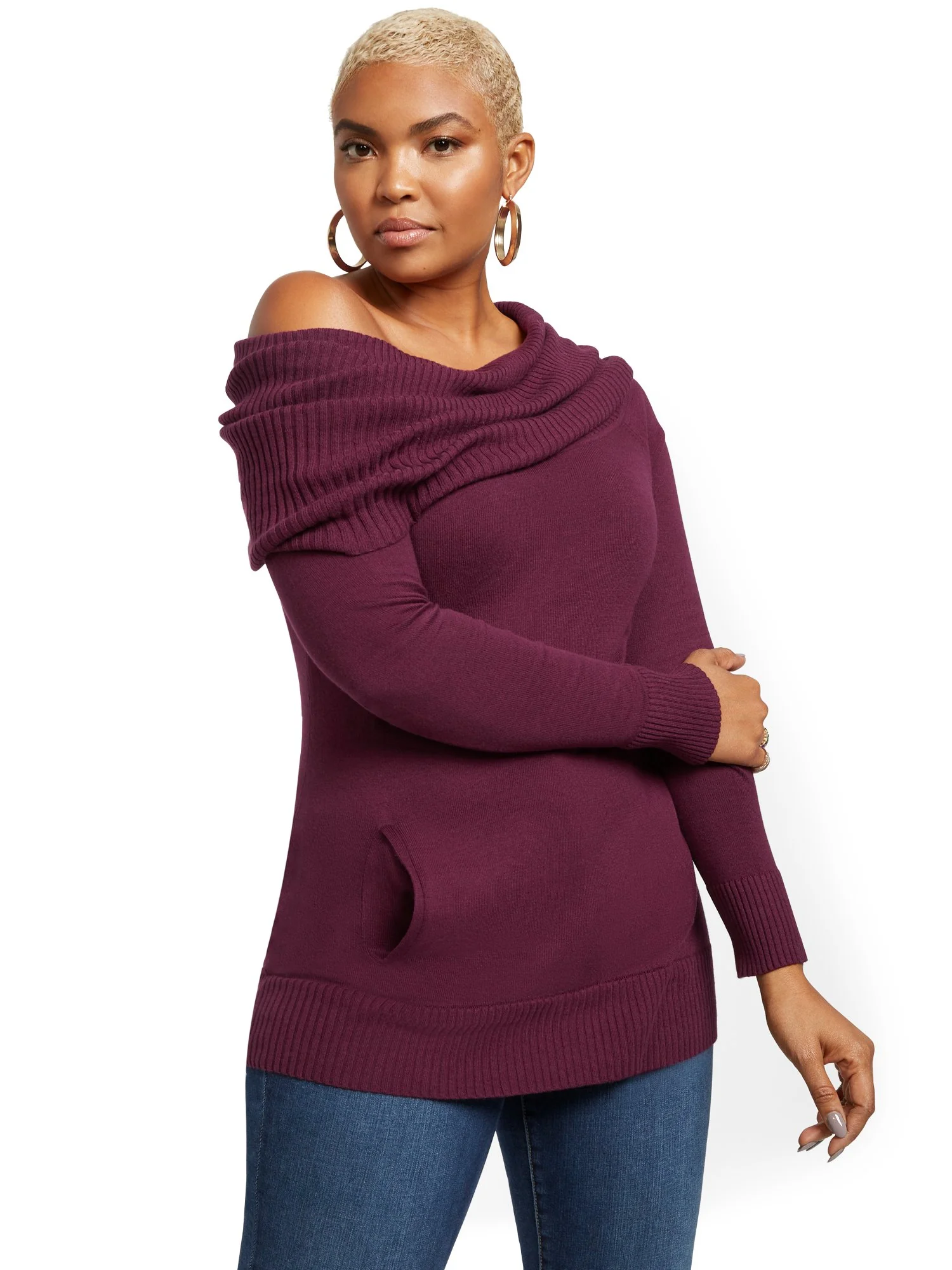 Convertible Cowl-Neck Sweater - Image 20