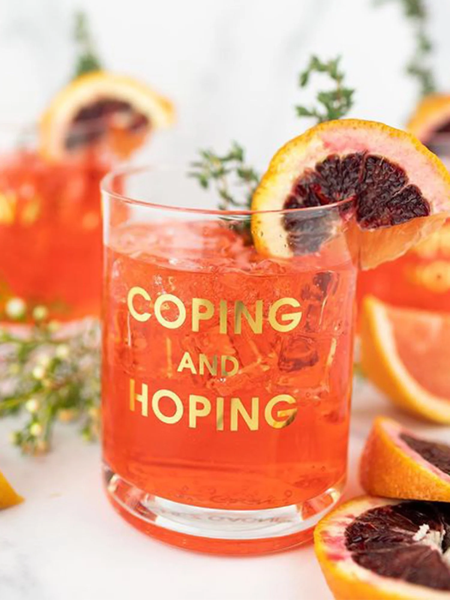 Chez Gagne Coping & Hoping Rocks Cocktail Glass - Brands We Love - Image 3